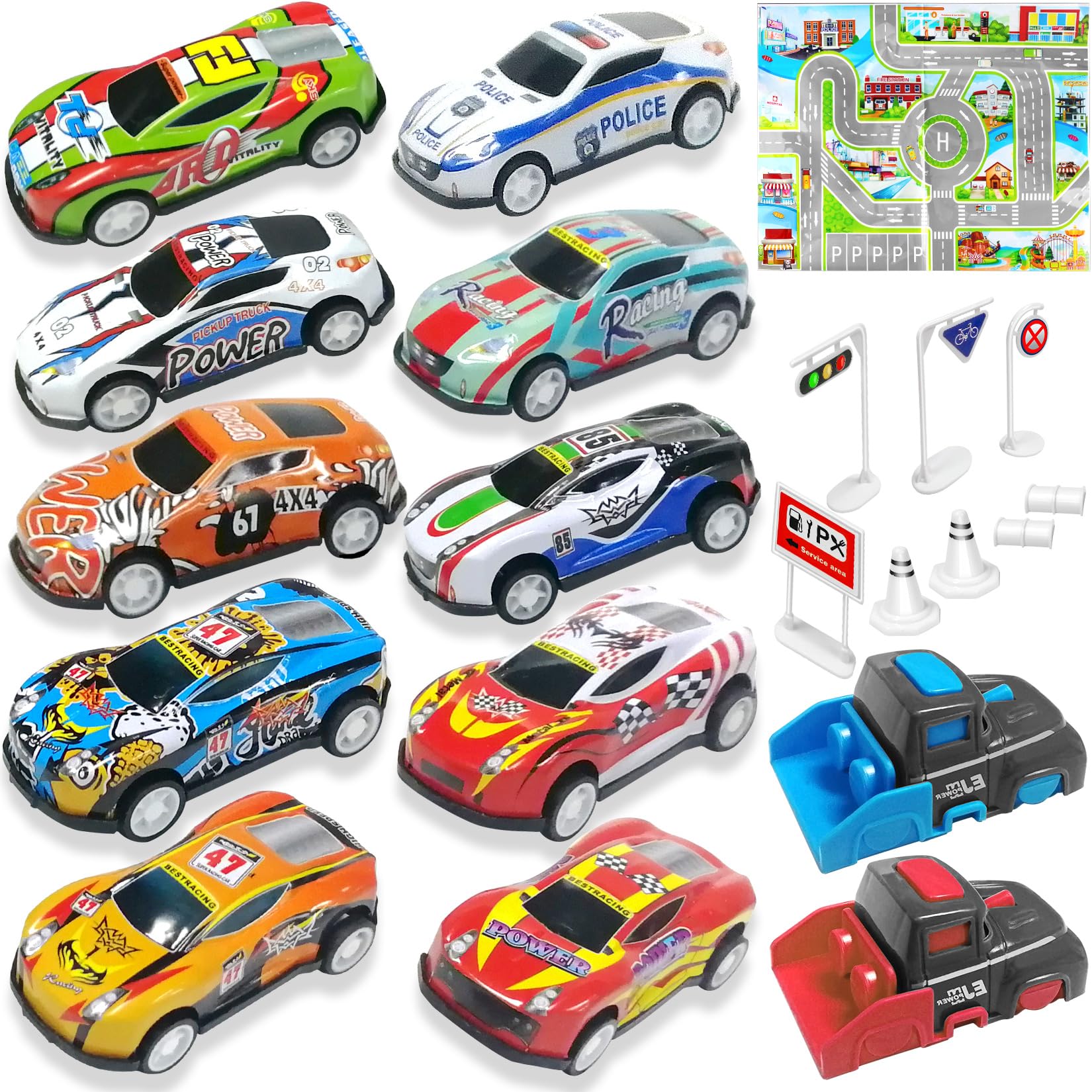 TOYABI Macchinine per Bambini Set 21 Pezzi