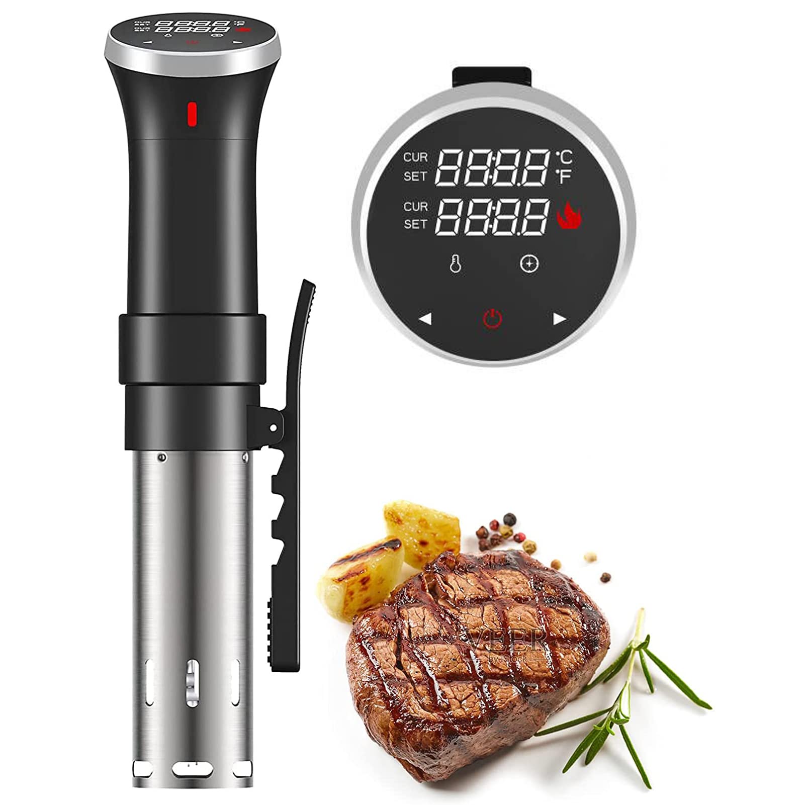 Fityou Sous Vide 1100W - Circolatore Termico, Nero