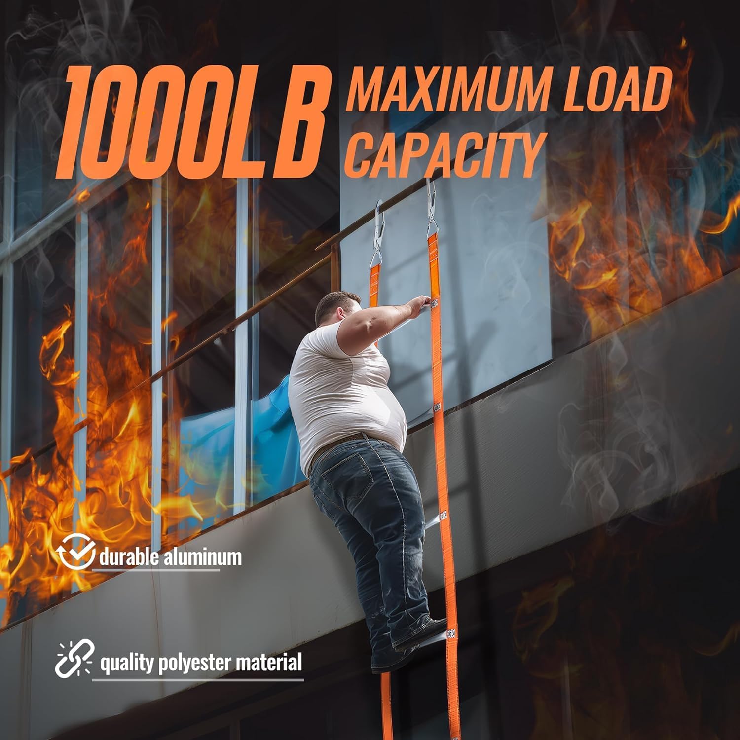 Heyouth Scala di Corda Antincendio 10m - immagine 3