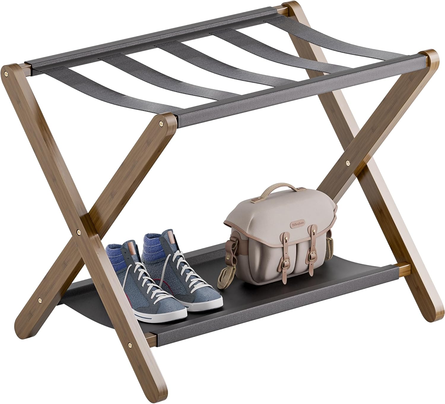 Vovala Portapacchi Pieghevole in Bambù, Noce