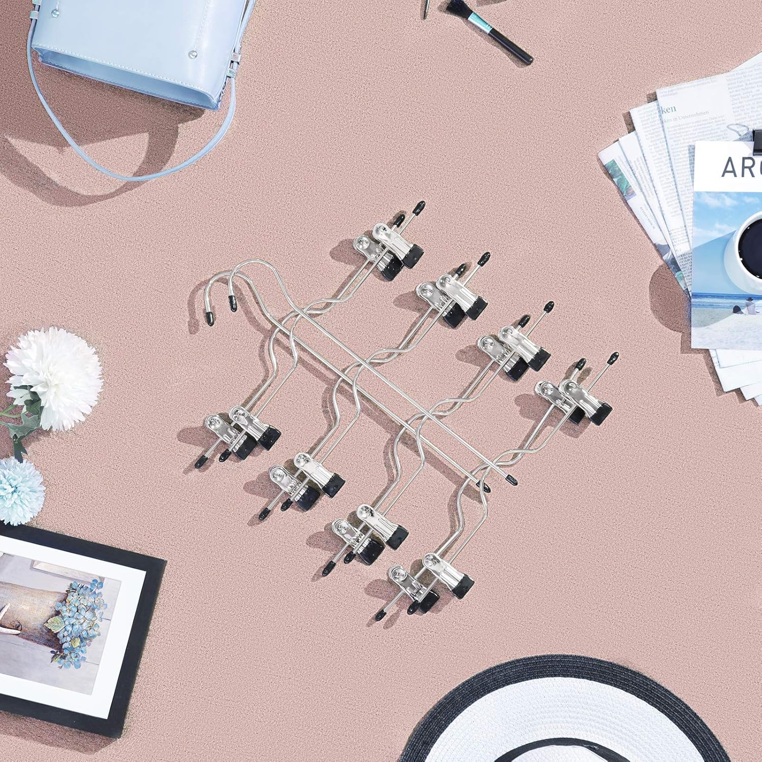 Songmics Grucce Multiple per Pantaloni, Argento e Nero - immagine 3