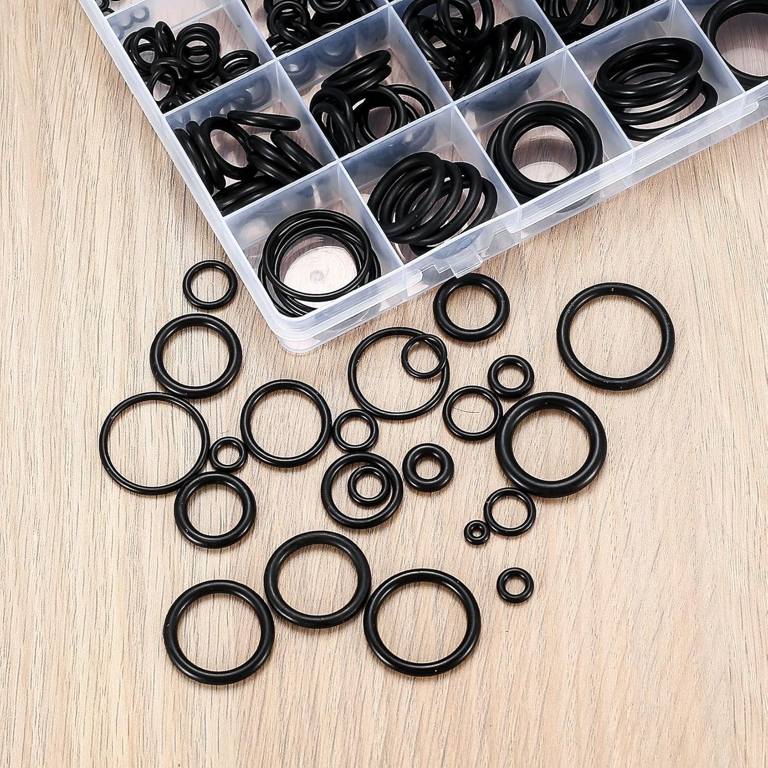 Set Guarnizioni O-Ring in Gomma Assortiti 360 Pezzi - immagine 6