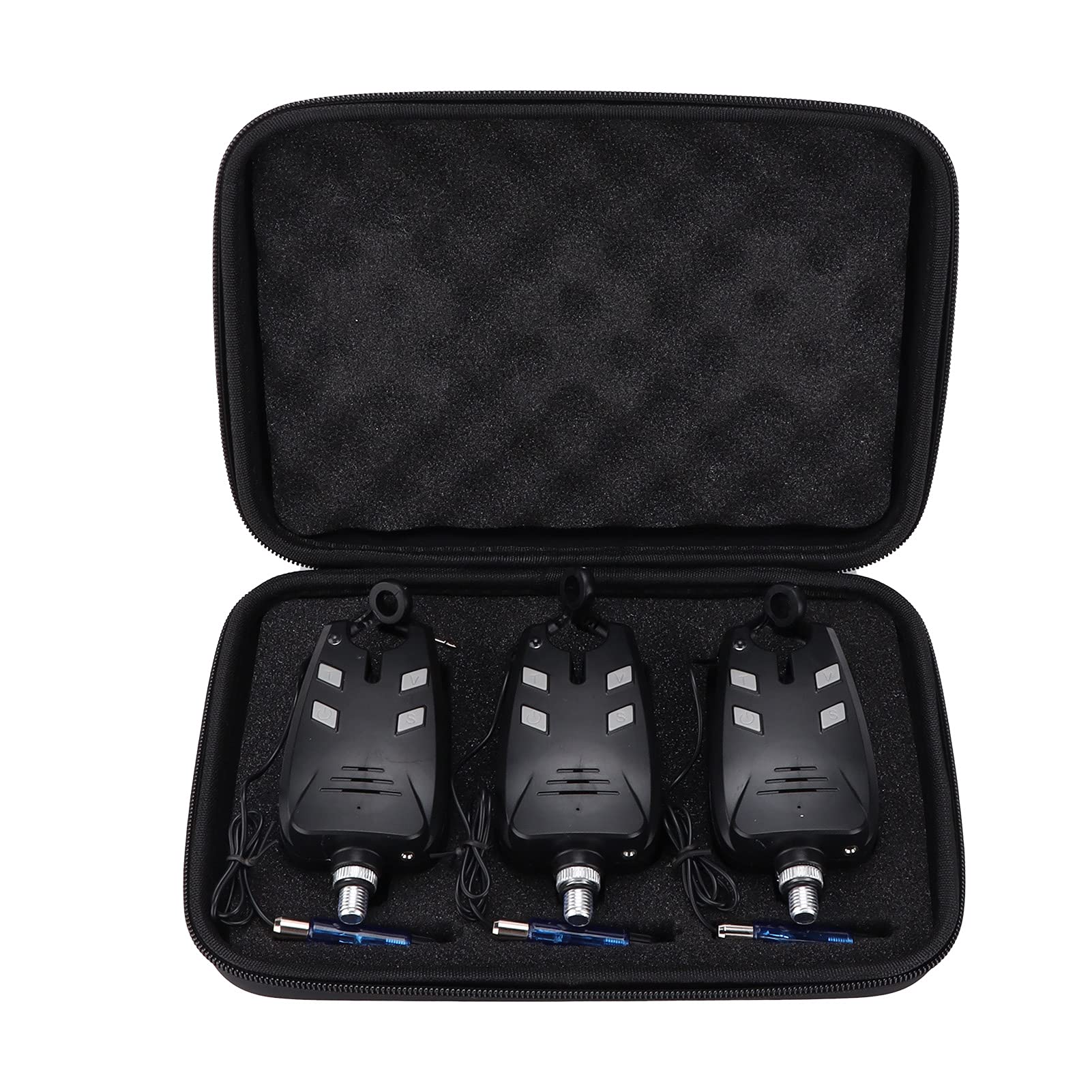 Dioche Allarme Morso Allarmi Morso per la Pesca alla Carpa Set di Allarmi per Morso di Pesca Elettrica in Plastica Nera Allarme per Morso di Pesca con Altoparlante Ad Alto Rendimento e