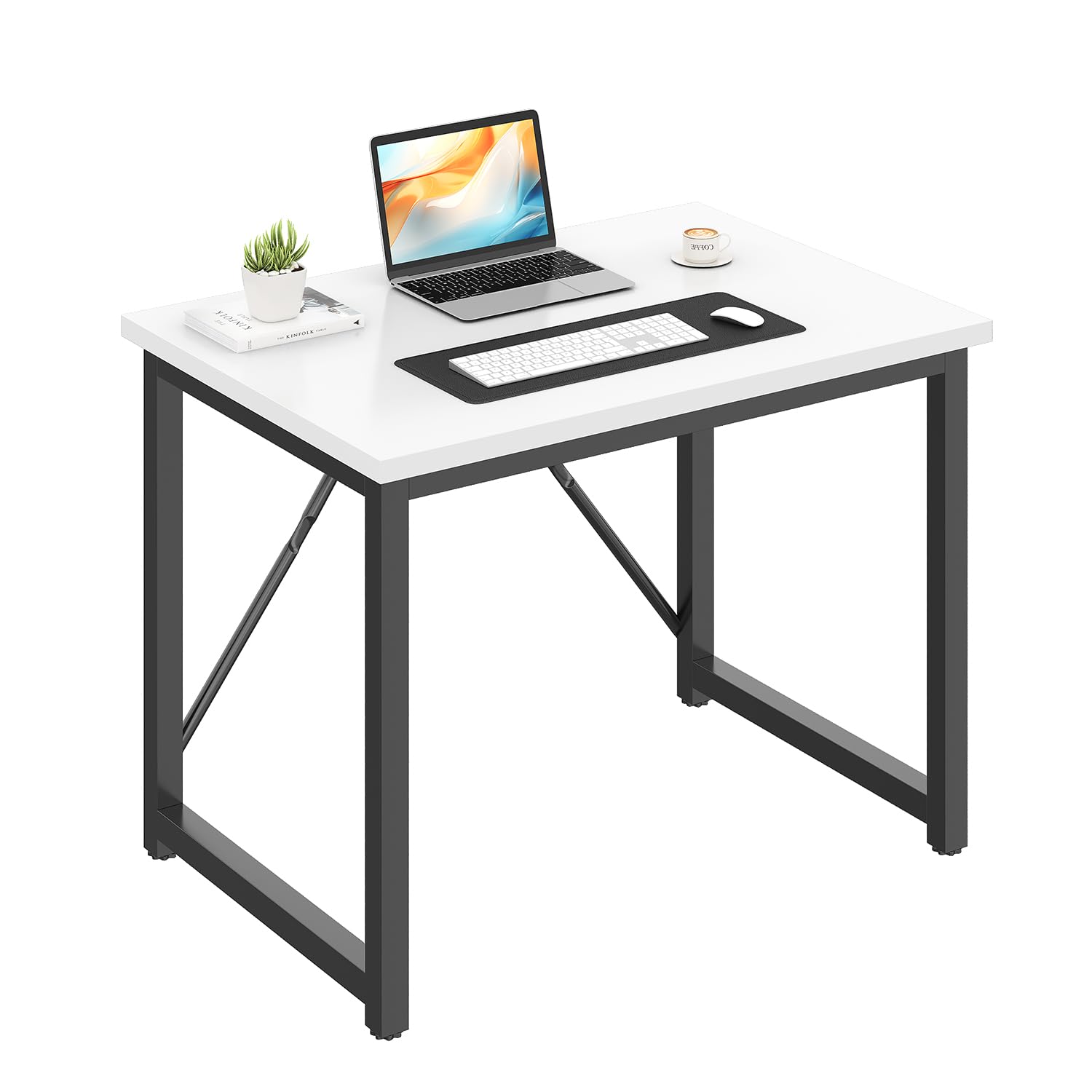 Jummico Scrivania 80x50x75 cm, Bianco