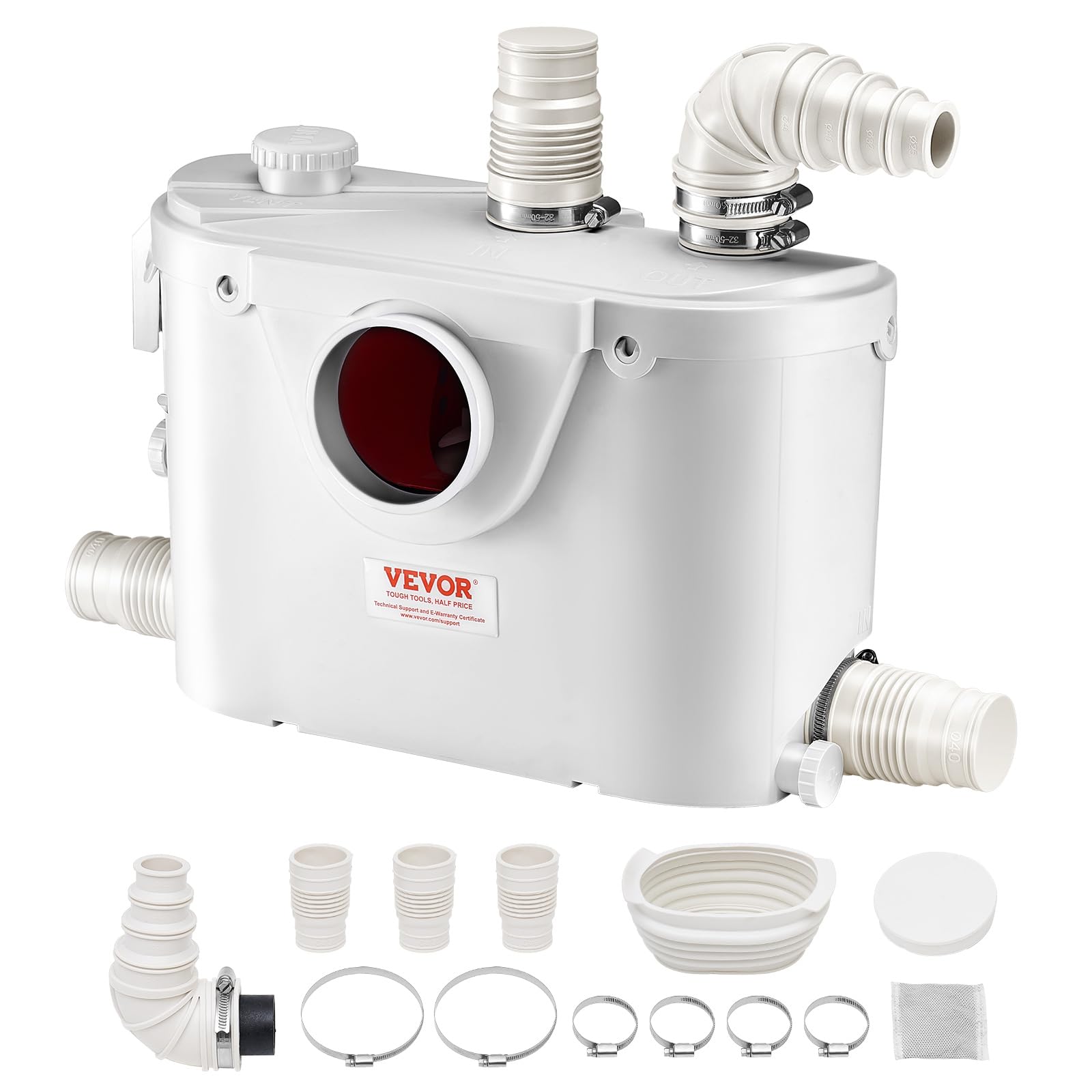 Vevor Pompa Maceratrice per WC 500W, Prevalenza 8m