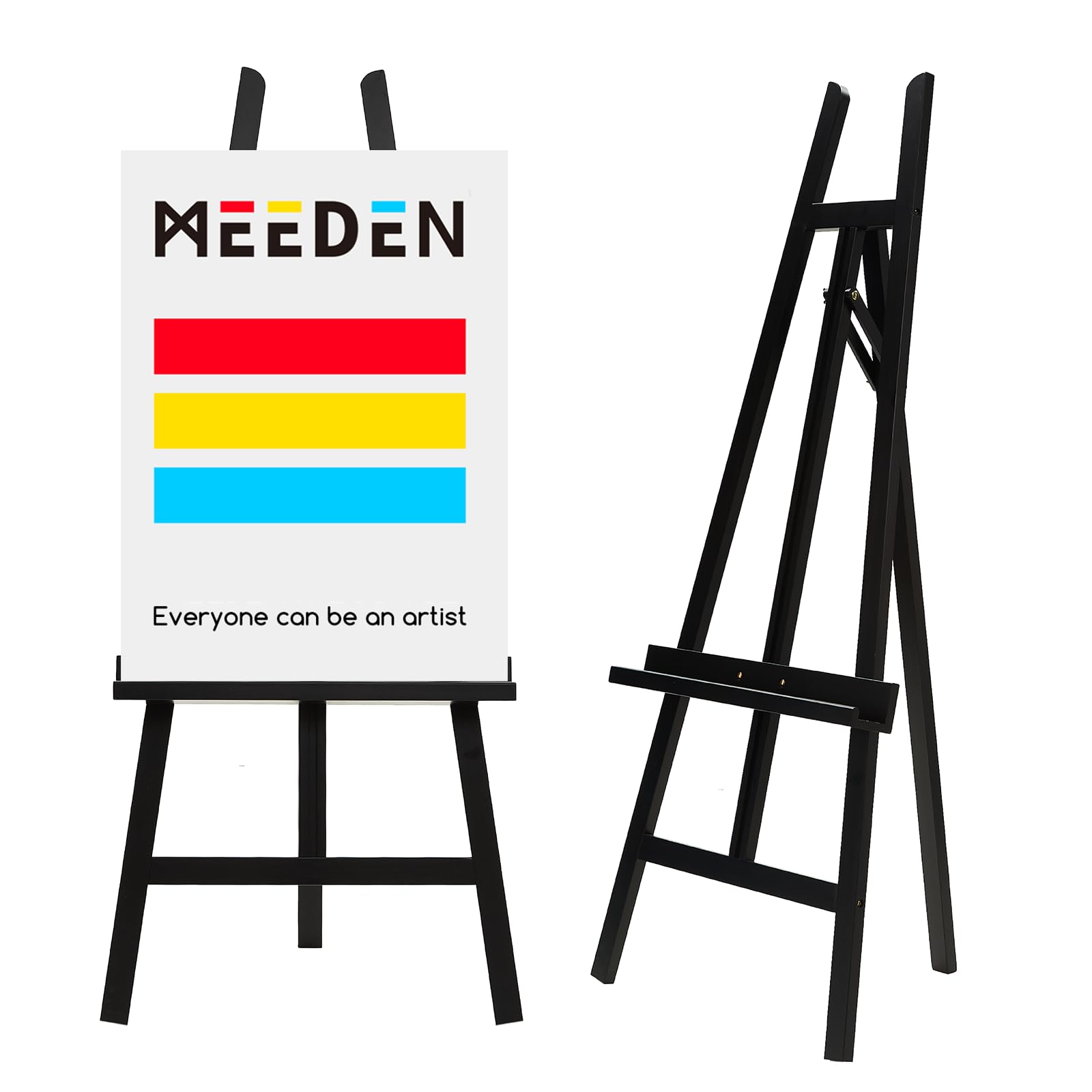Meeden Cavalletto da Esposizione in Legno, Nero