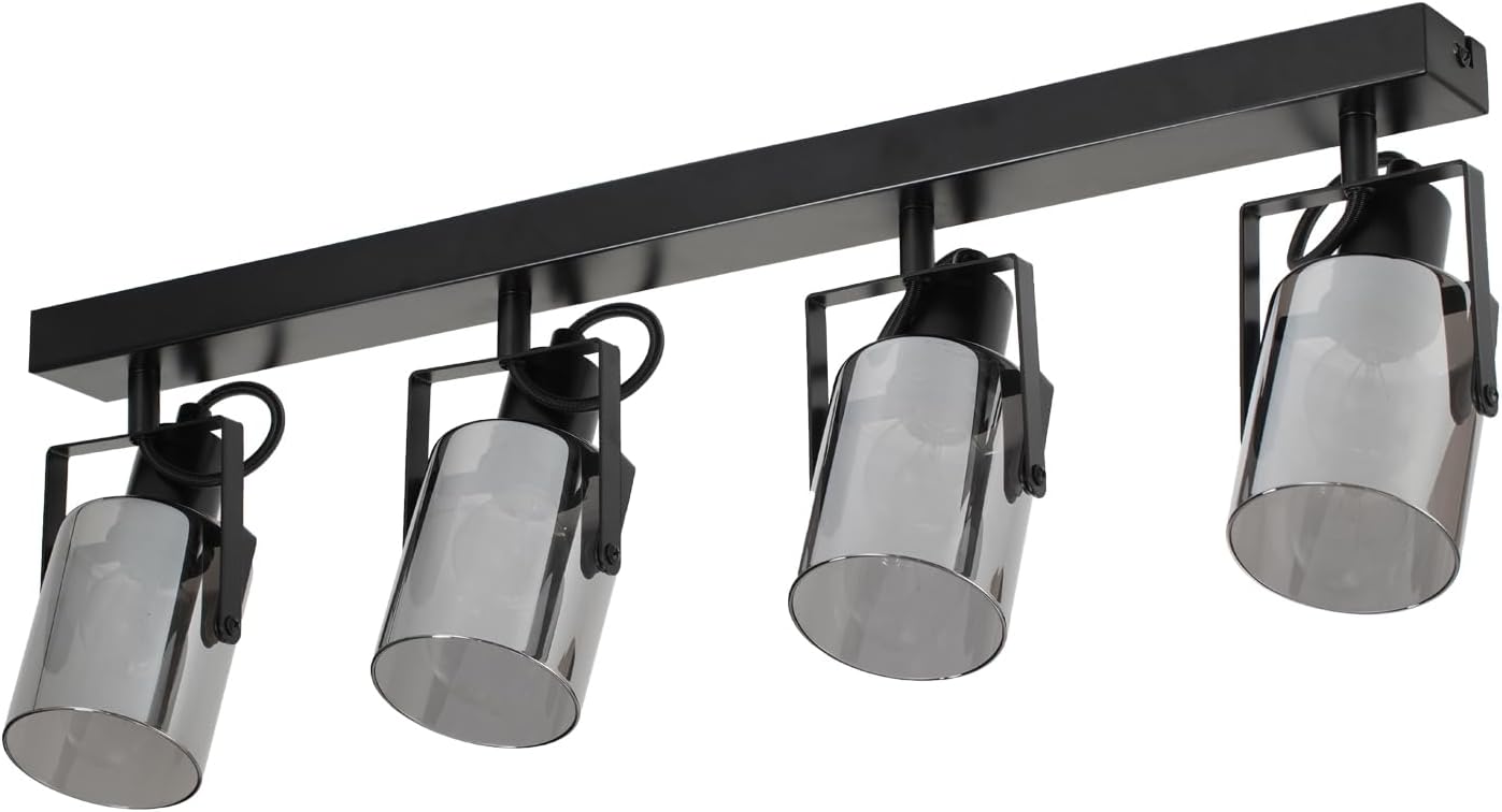 Cbjktx Faretto da Soffitto Nero 4 Fiamme - immagine 8