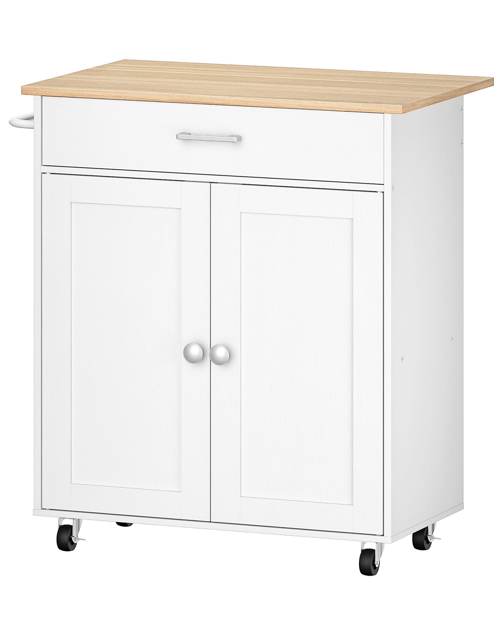 DMZD01WN - Isola cucina con vano portaoggetti, bianco naturale