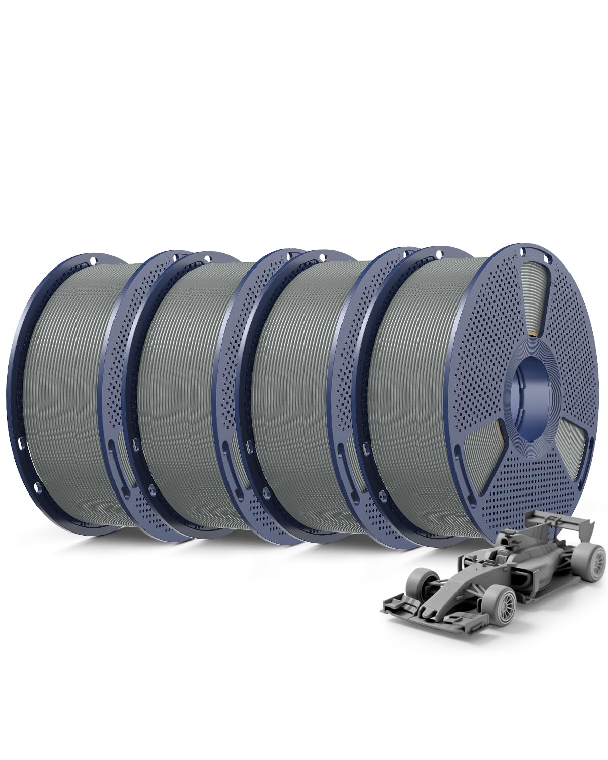 Sunlu Filamento Rapido PLA Plus 2.0 per Stampante 3D (4x Grigio)