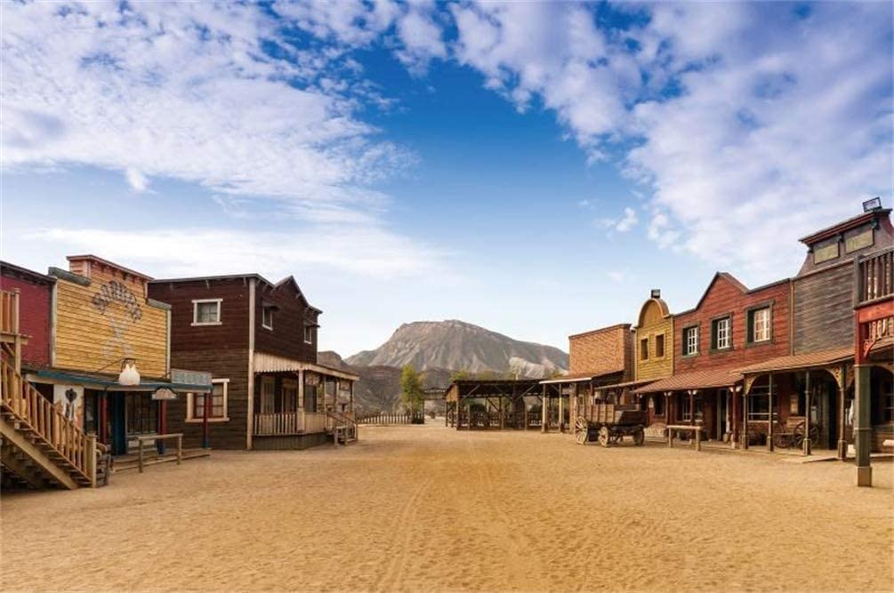 Renaiss 2.5x1.8m Western Cowboy Town Sfondo Vecchio stile selvaggio ...