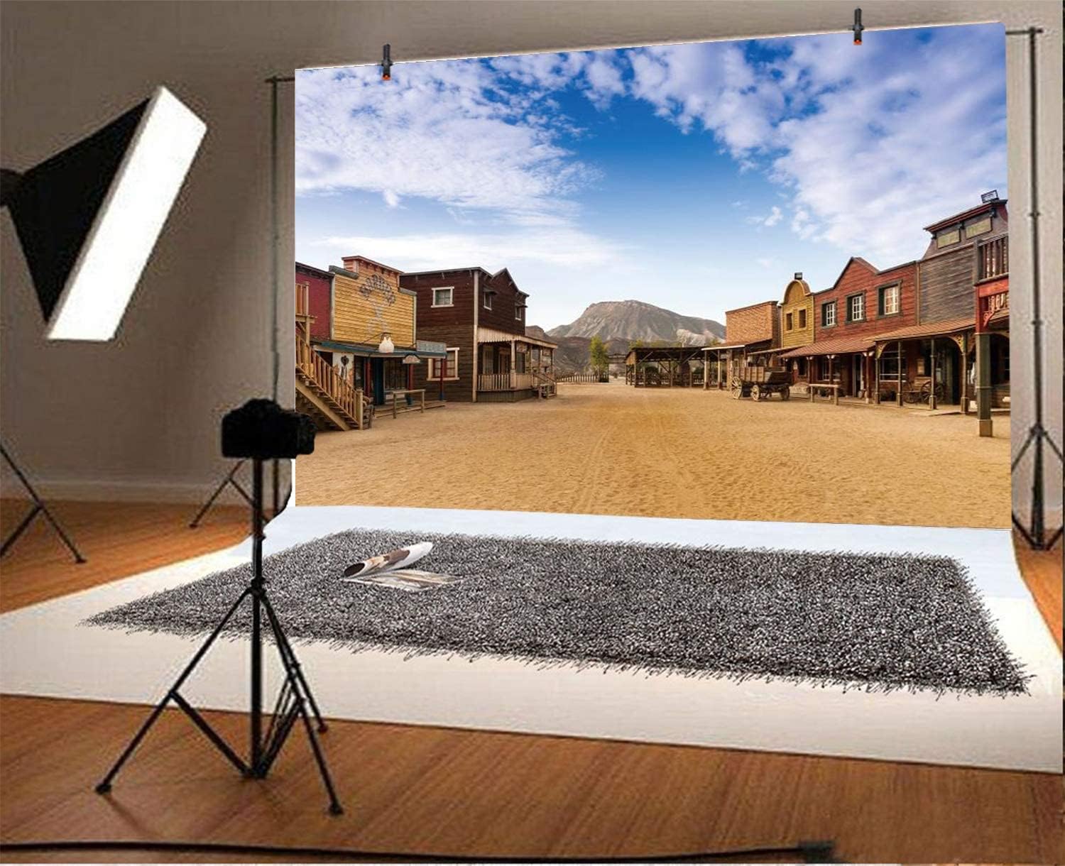 Renaiss 2.5x1.8m Western Cowboy Town Sfondo Vecchio stile selvaggio ...