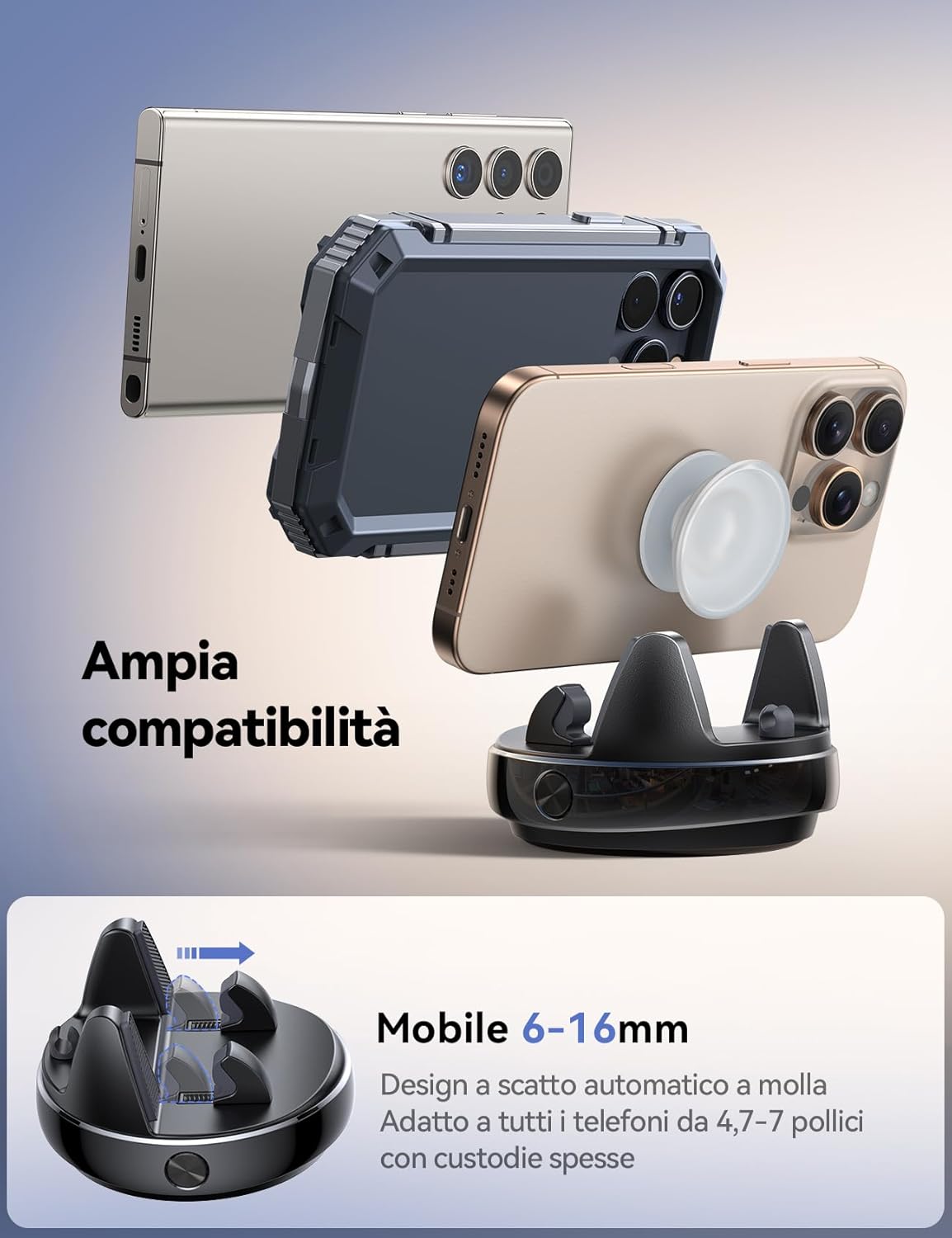 Joyroom Porta Cellulare Auto Cruscotto Universale - immagine 3