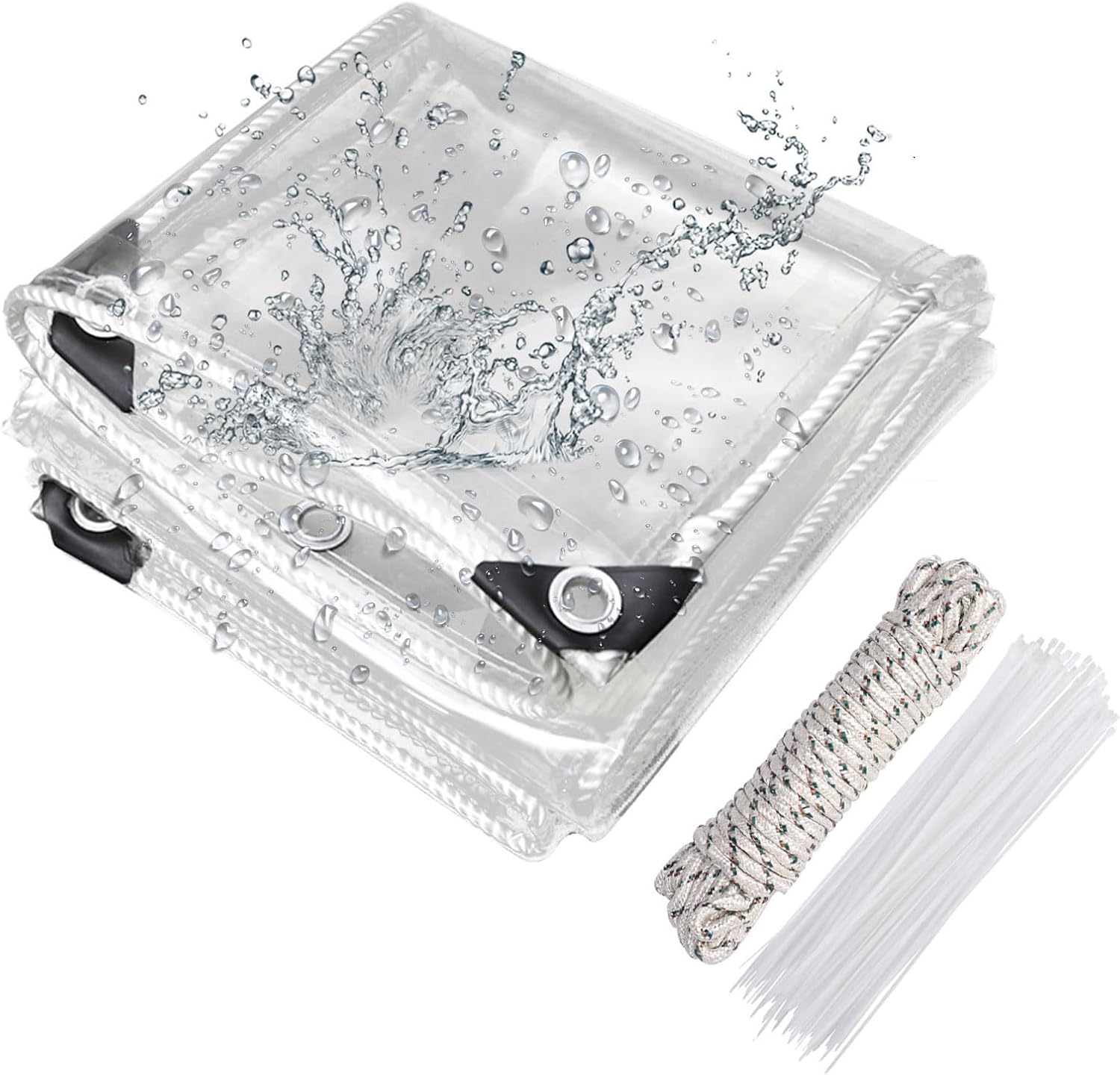 Telo Telone Impermeabile Esterno 3x5m PVC Trasparente - immagine 1