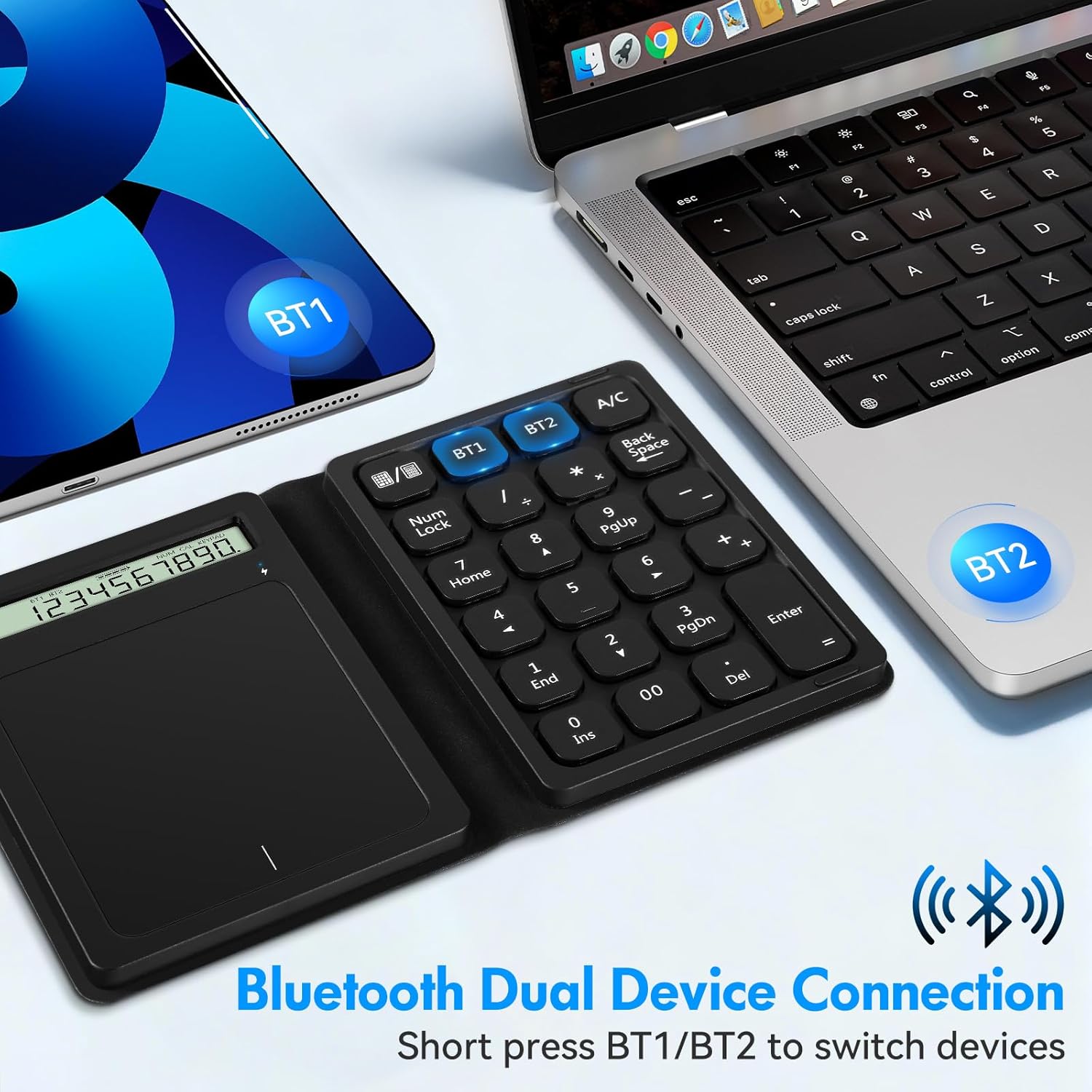 Tastiera Numerica Bluetooth Wireless con Display - immagine 5