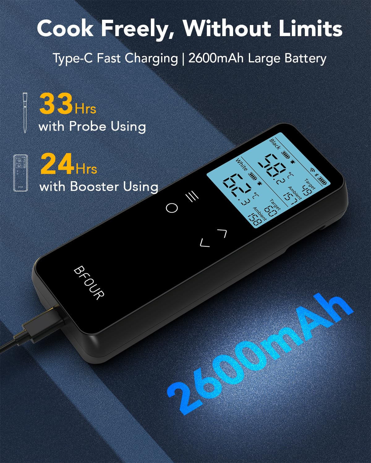 Bfour BF-80 - Termometro Carne Wireless Bluetooth WLAN - immagine 6