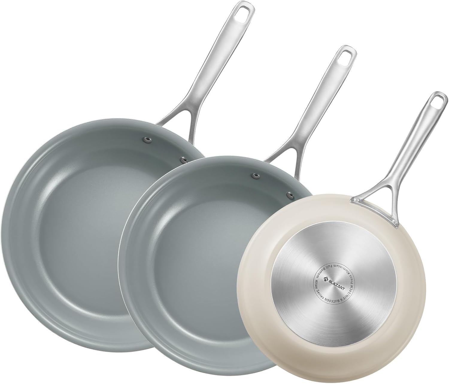 Padella in Ceramica a Induzione Antiaderente Beige