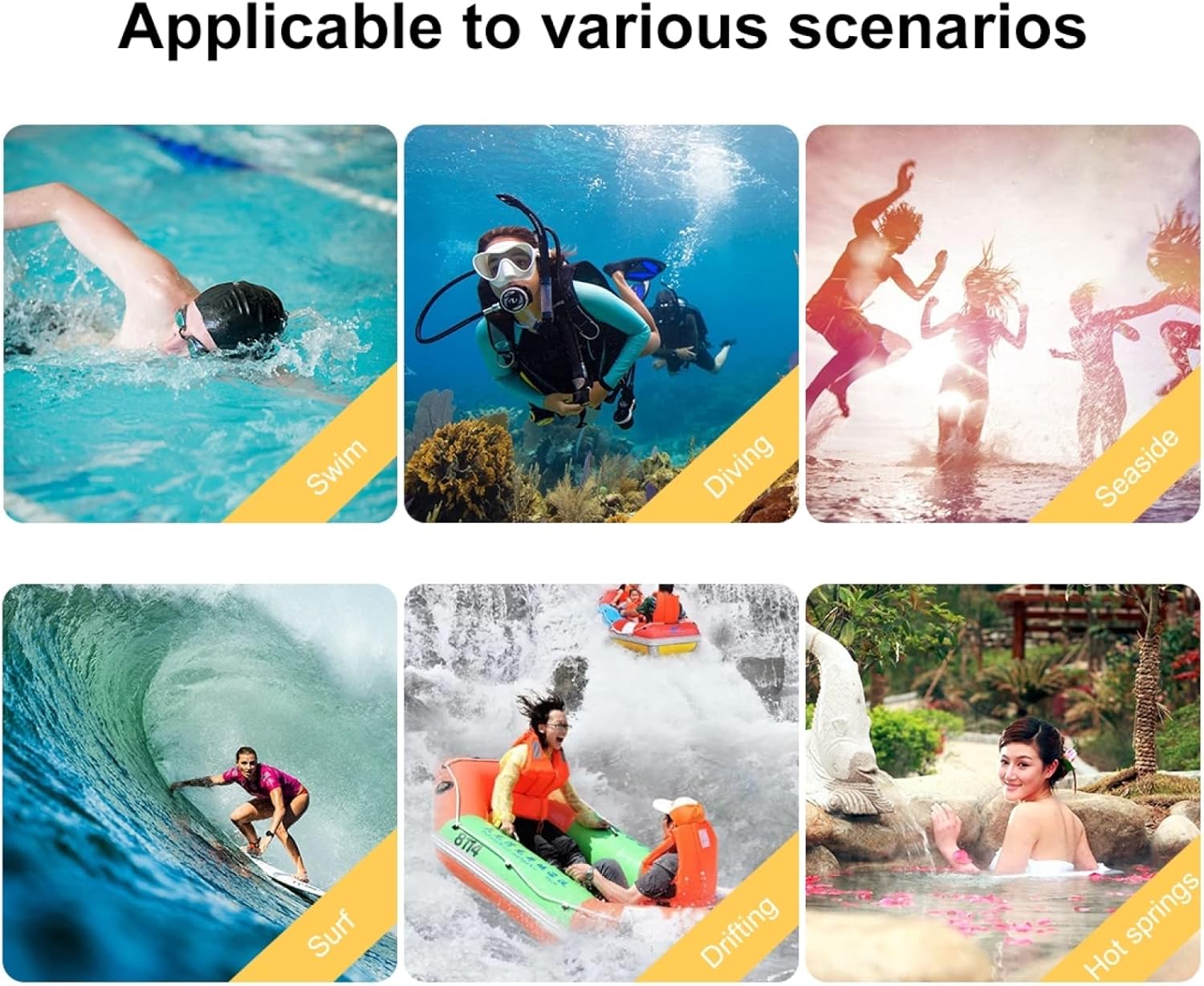 Puluz Custodia Impermeabile 40m per iPhone, Bianco - immagine 8