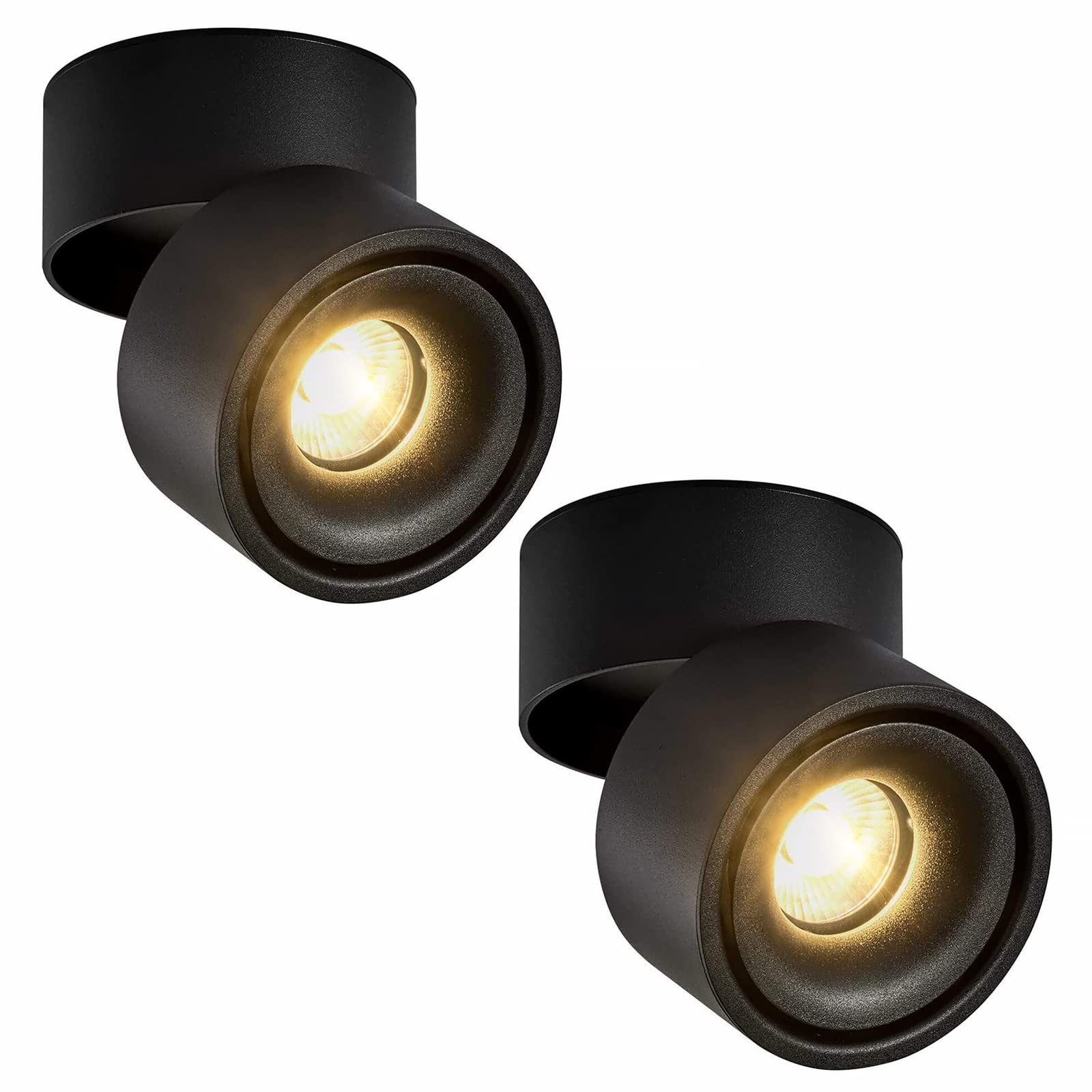 Cprosp 2PCS Faretto da Soffitto per Interni 10W, Nero