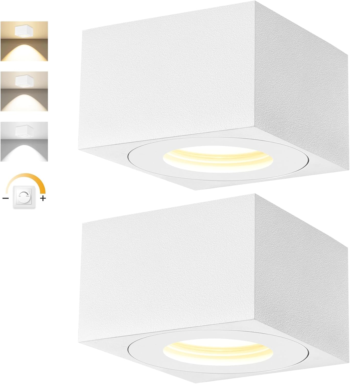 Faretti da Soffitto LED Quadrati 5W, 2 Pezzi - immagine 1