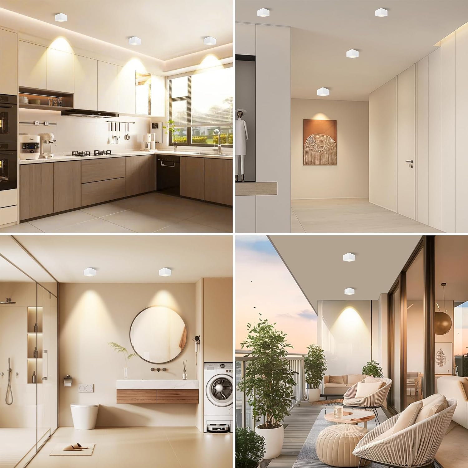 Faretti da Soffitto LED Quadrati 5W, 2 Pezzi - immagine 8