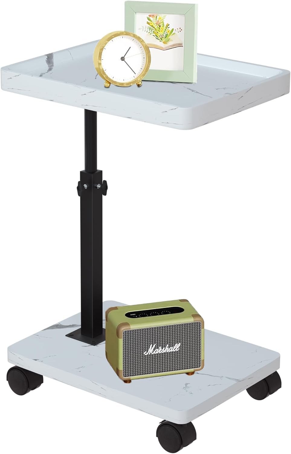 Tavolino da Divano con Rotazione 360° e Ruote