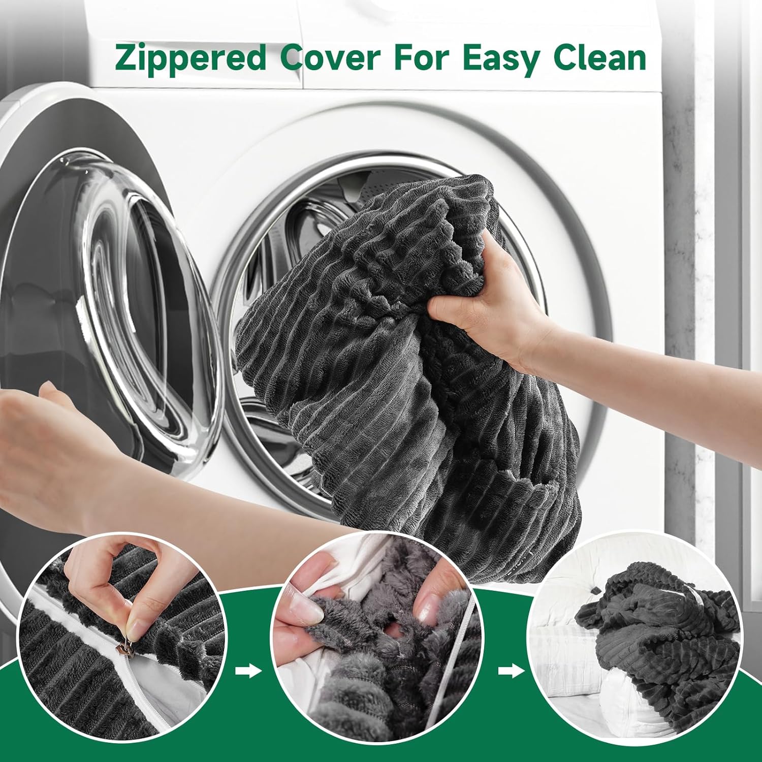 Z-hom Cuscino Schienale Triangolare, Beige - immagine 6