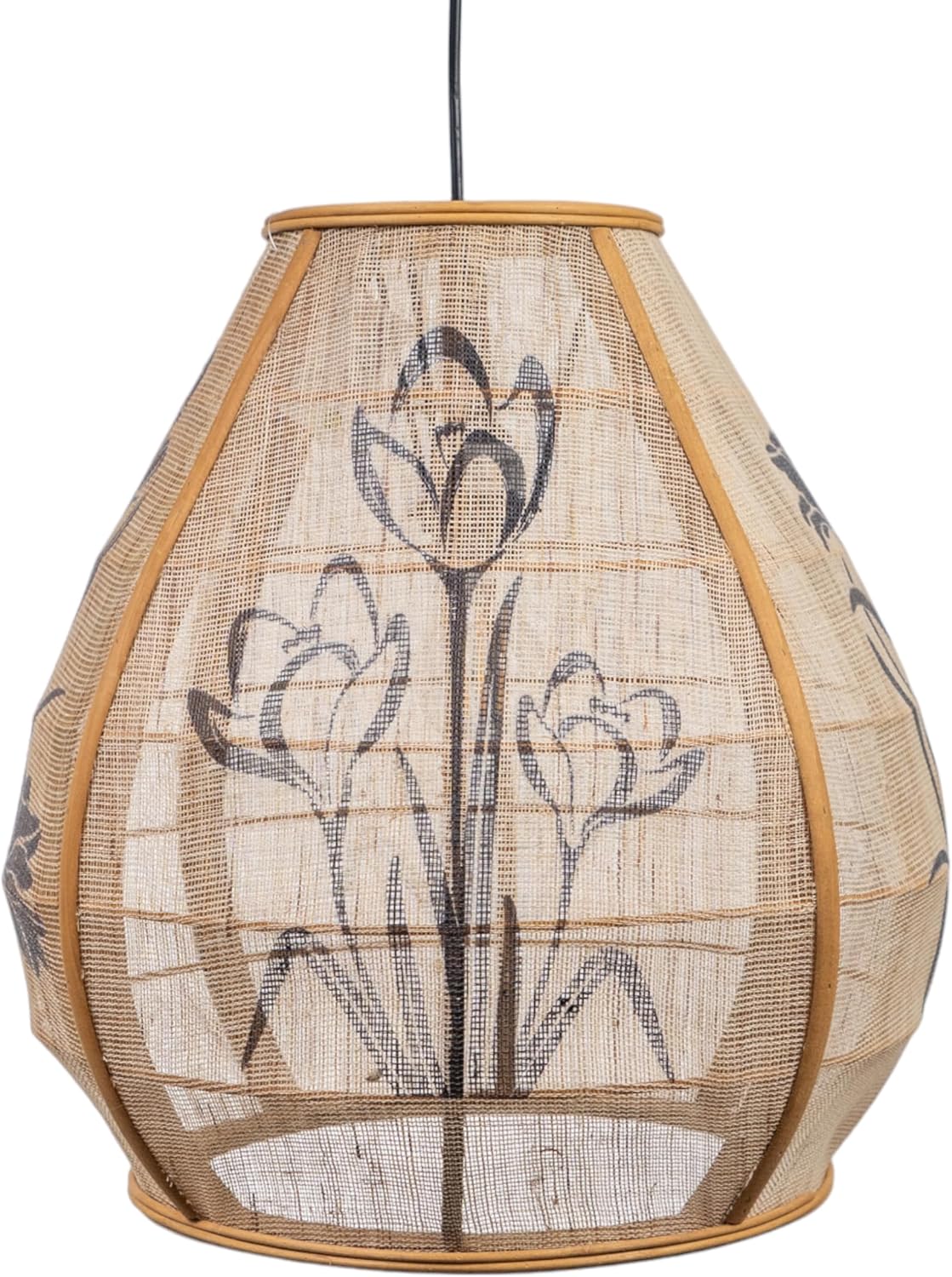 LAMPARA COLGANTE BAMBU/YUTE PINTADO E27/ 220240V