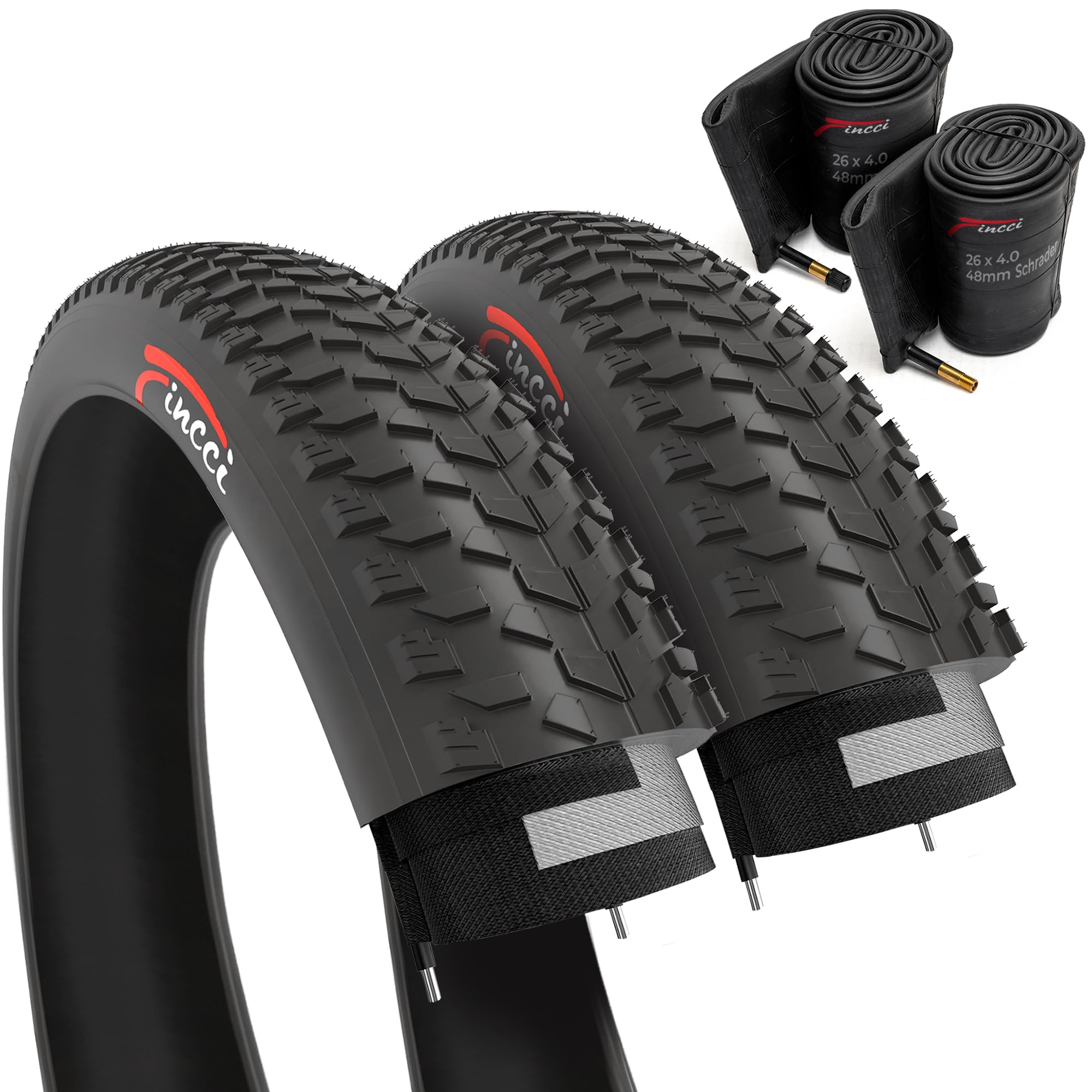 Fincci Copertoni Fat Bike MTB 26 x 4.0 Pollici (Coppia)