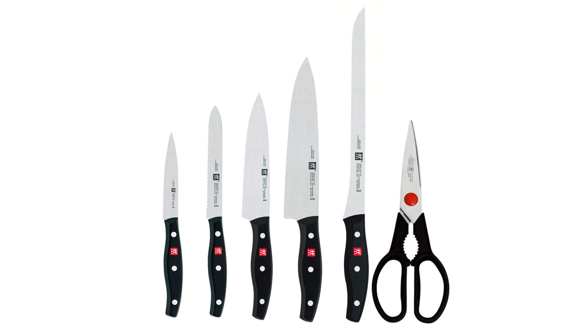 Zwilling Twin Pollux - Set 5 coltelli Forbici Multiuso per la casa, Colore Nero