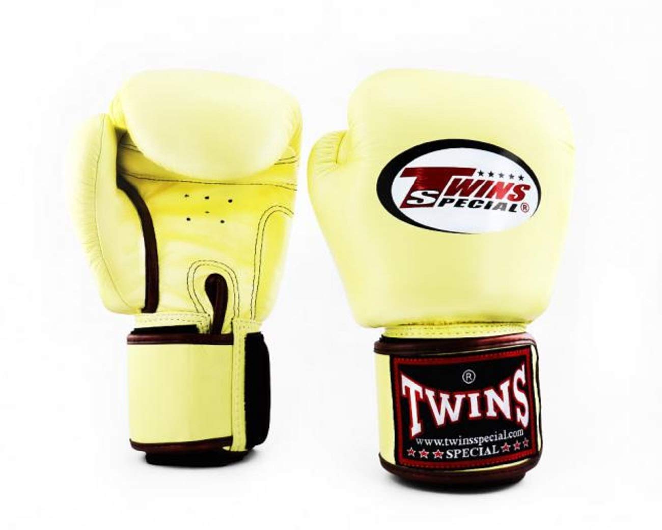 Twins Special BGVL 3 Guanti da boxe - Vera Pelle - Vaniglia - 12 oz