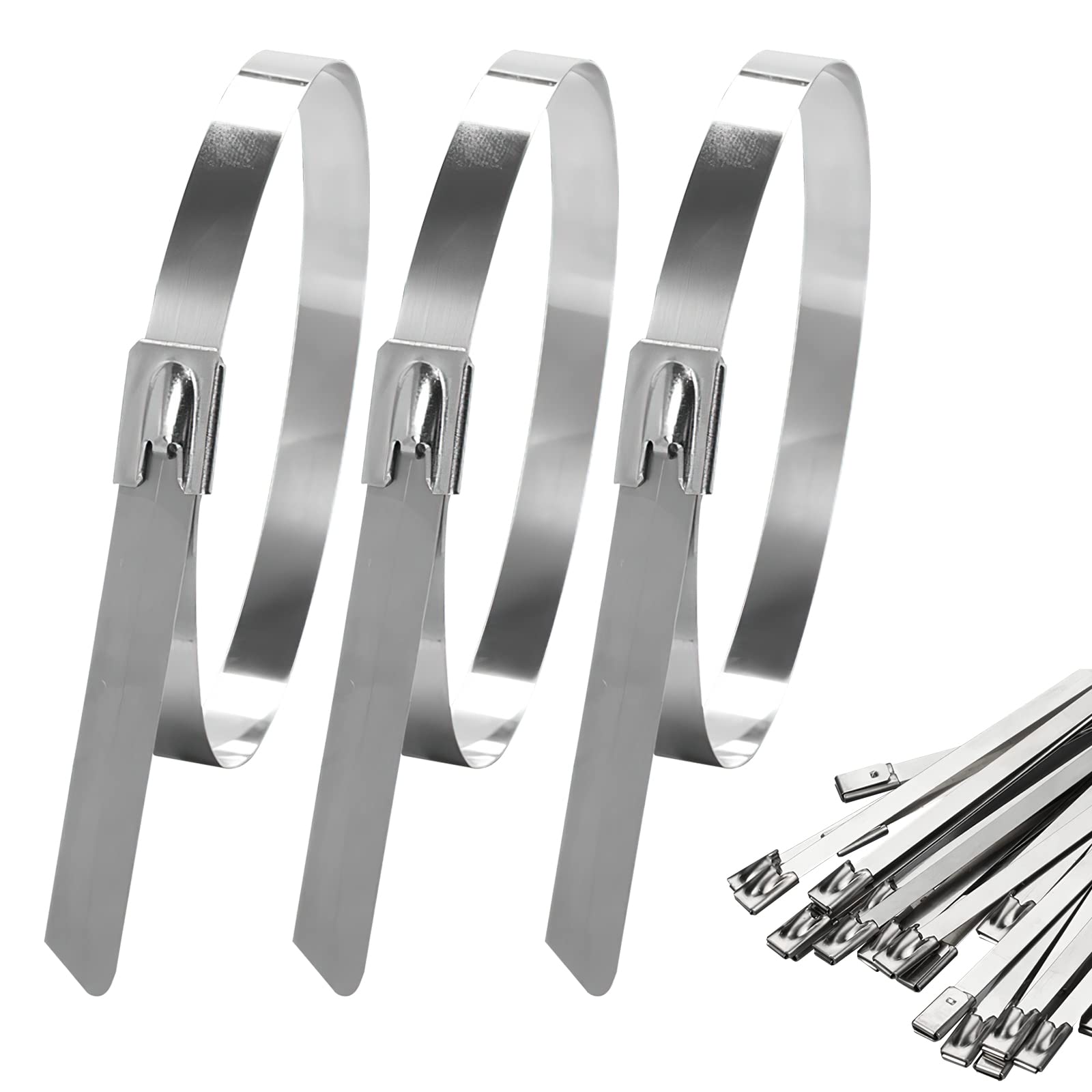 20 Pezzi Fascette Metalliche 500x10mm in Acciaio Inox