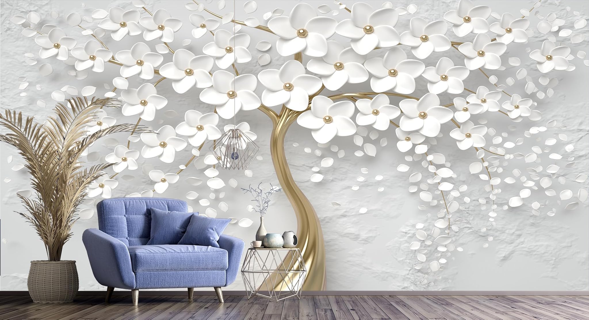 Carta da Parati Panoramica Seta 400x280 cm - Fiori Magnolia