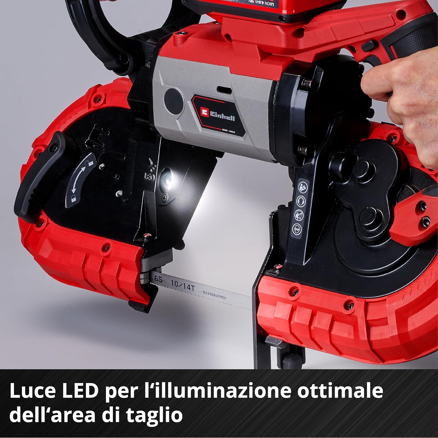 Einhell Sega a Nastro per Metallo a Batteria TE-MB 18/127 U Li-Solo - immagine 10