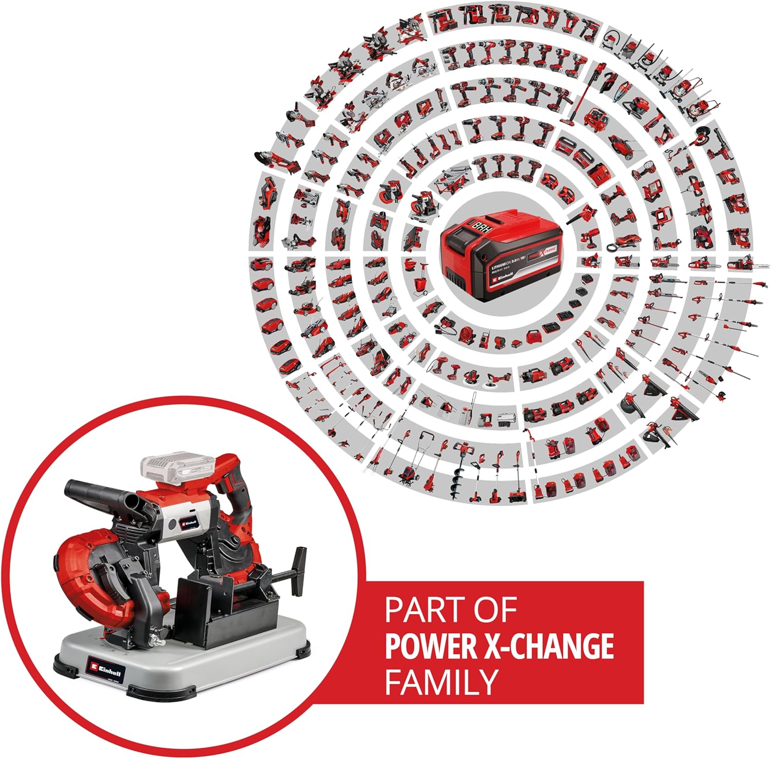 Einhell Sega a Nastro per Metallo a Batteria TE-MB 18/127 U Li-Solo - immagine 2