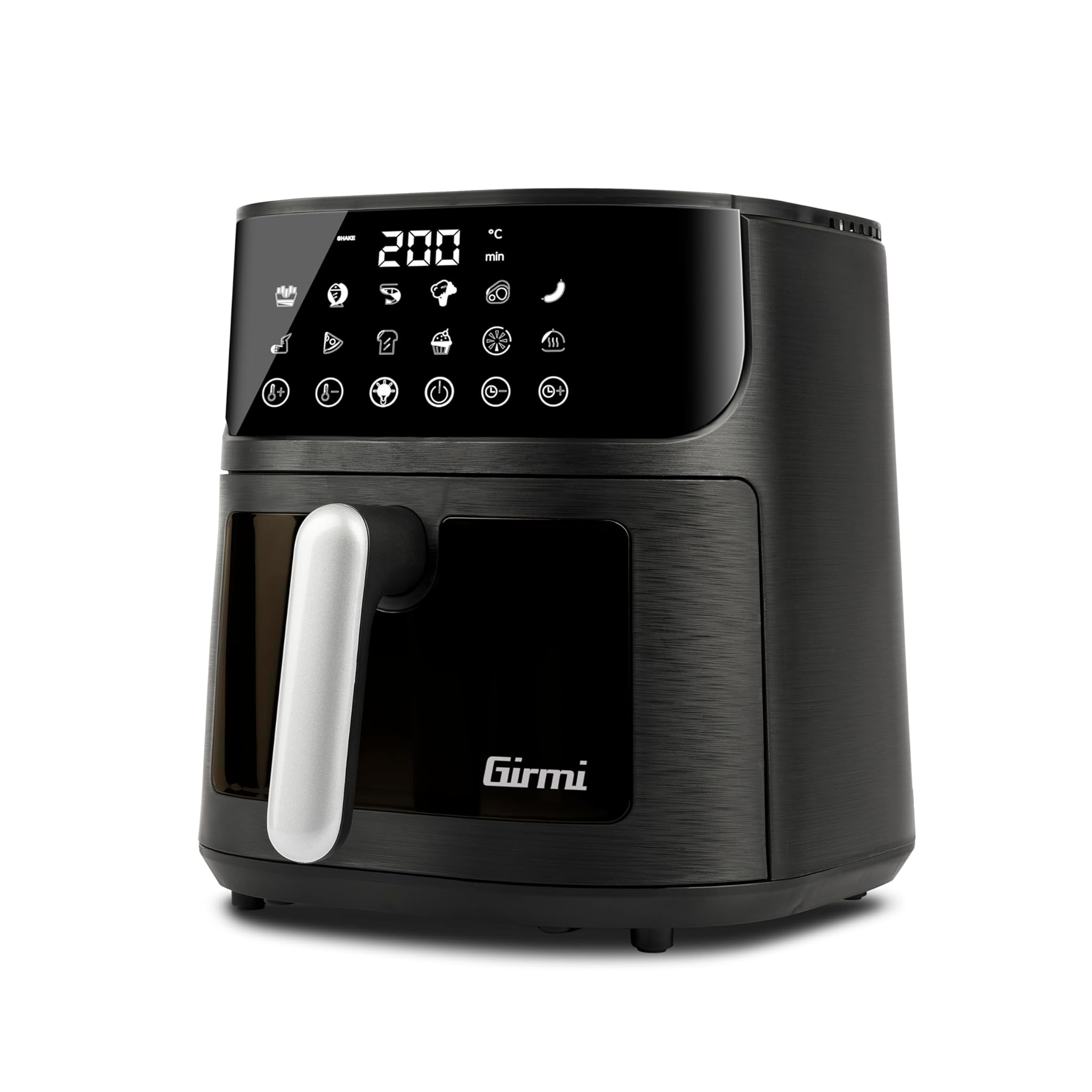 Girmi FG78 Friggitrice ad Aria 6 Lt 1500W, Nero/Argento