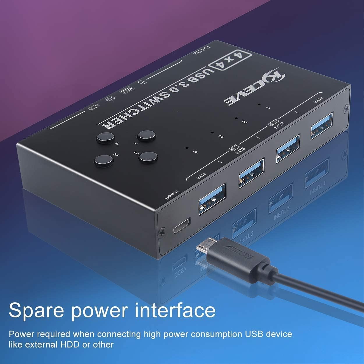USB 3.0 Switch Hub 4 in 4 out per 4 Computer | Kceve | Velz