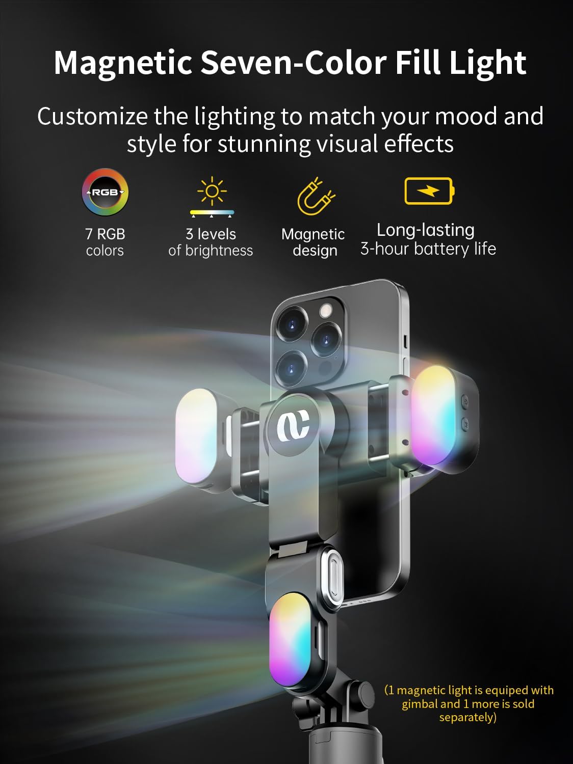 Aochuan Stabilizzatore Cardanico Smartphone 4 in 1 - immagine 4