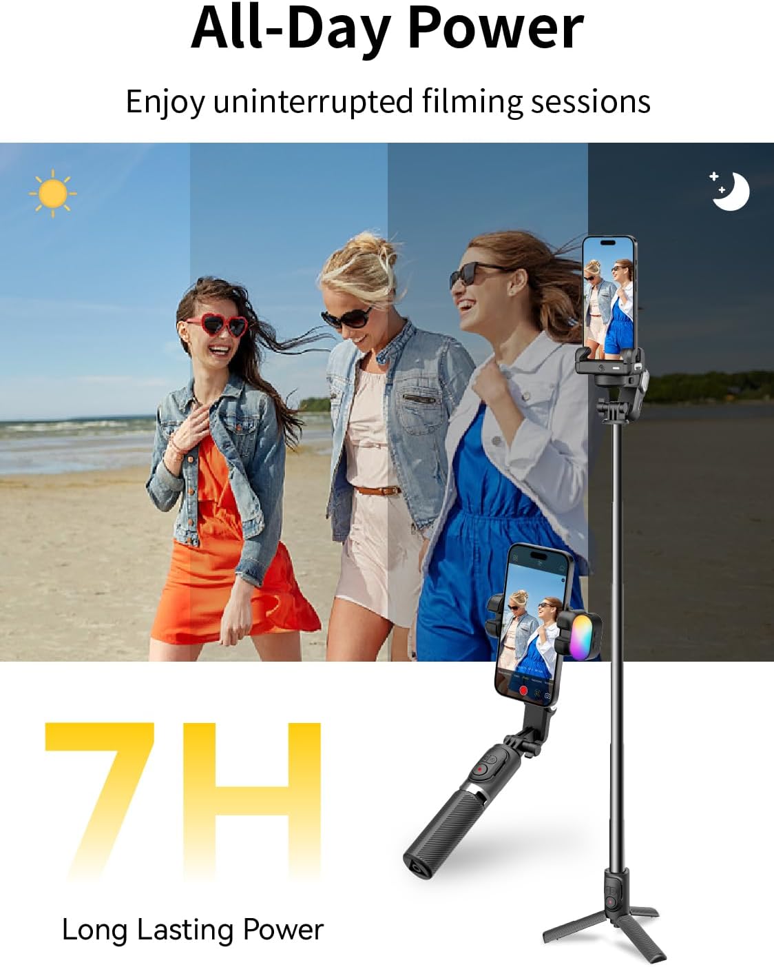 Aochuan Stabilizzatore Cardanico Smartphone 4 in 1 - immagine 7