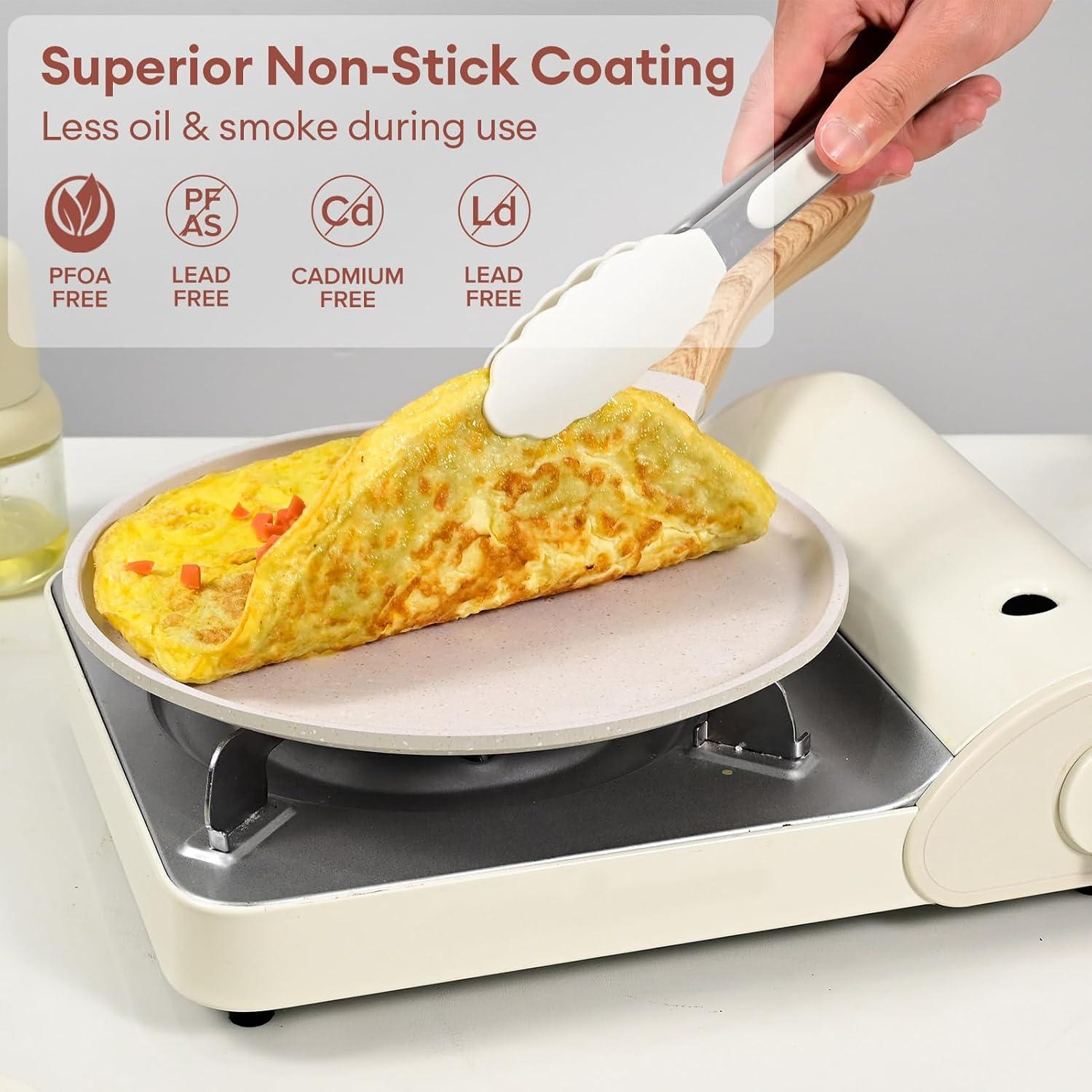 Jeetee Padella Pancake 24 cm, Beige - immagine 3