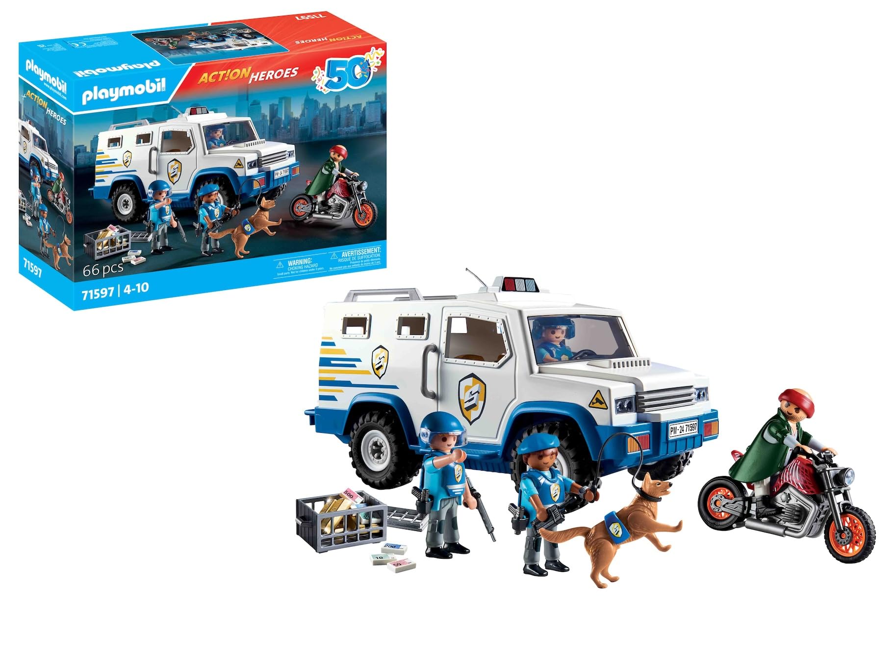PLAYMOBIL Action Heroes 71597 - Furgone Portavalori