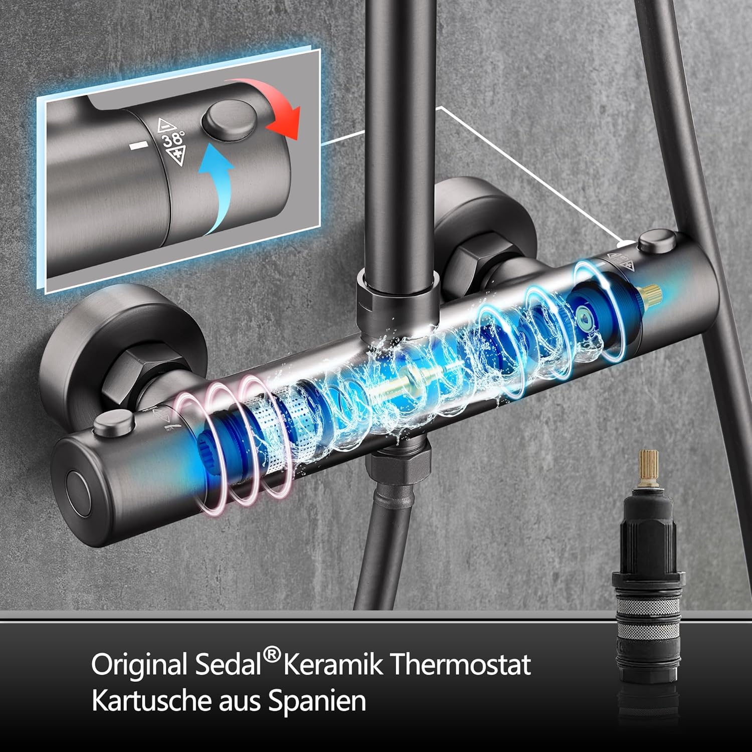 Görbach Colonna Doccia con Miscelatore Termostatico - immagine 4