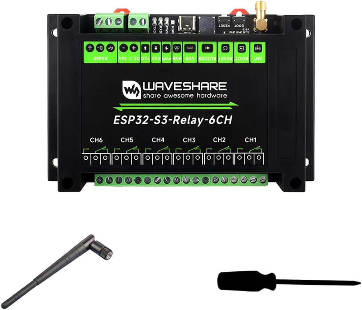 Waveshare Modulo Relay Industriale ESP32-S3 WiFi 6 Canali - immagine 1