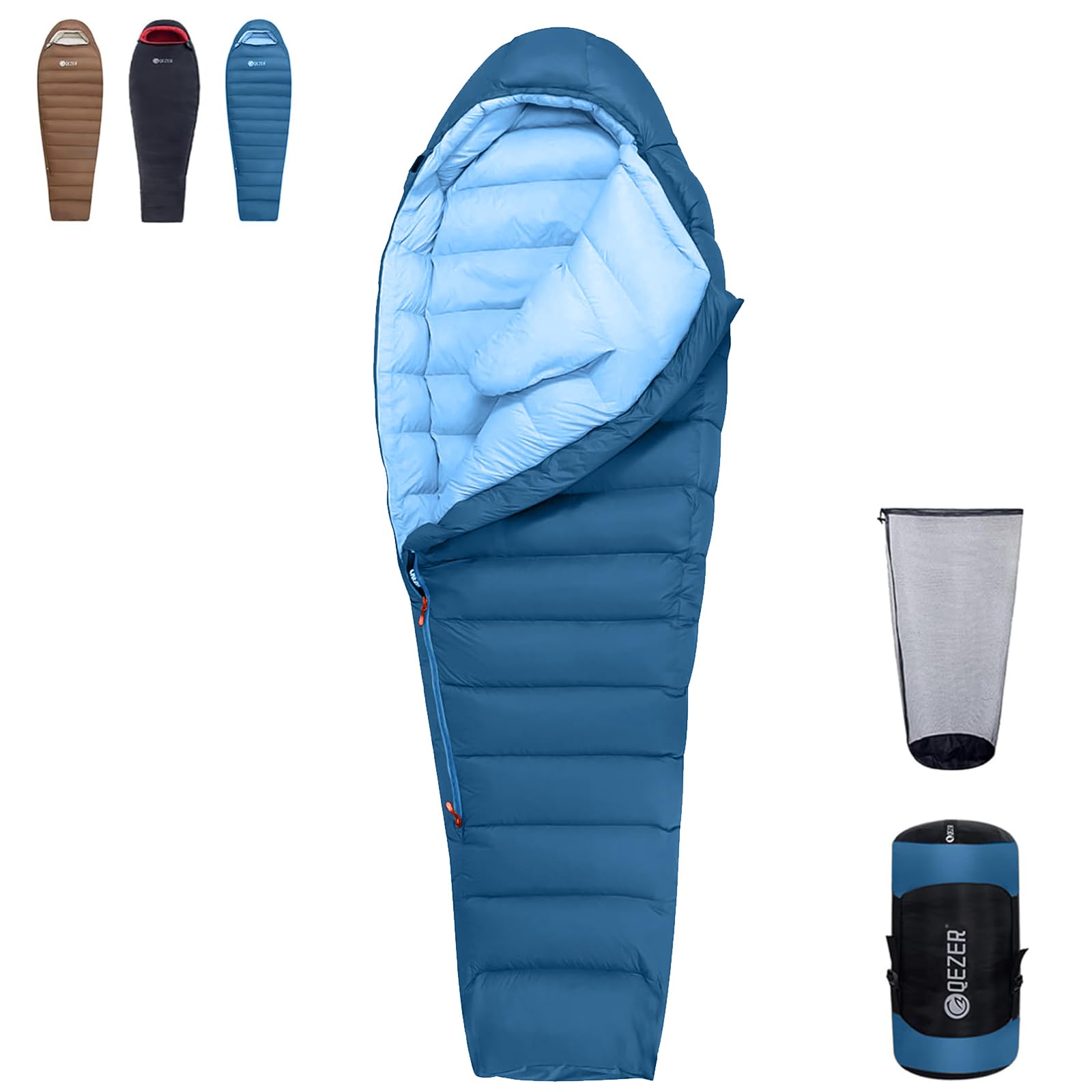 Qezer Sacco a Pelo Invernale in Piumino 650+ FP