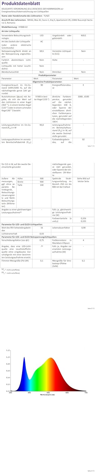 Yunzi Ventilatore da Soffitto con Luce LED 78CM, Bianco - immagine 8