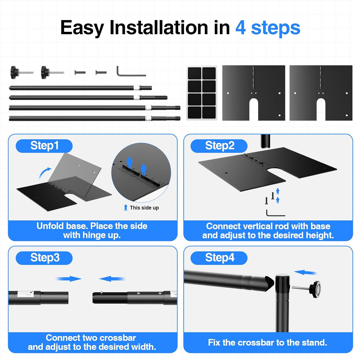 Emart Kit Supporto Tubo e Drappeggio 3x3m - immagine 6