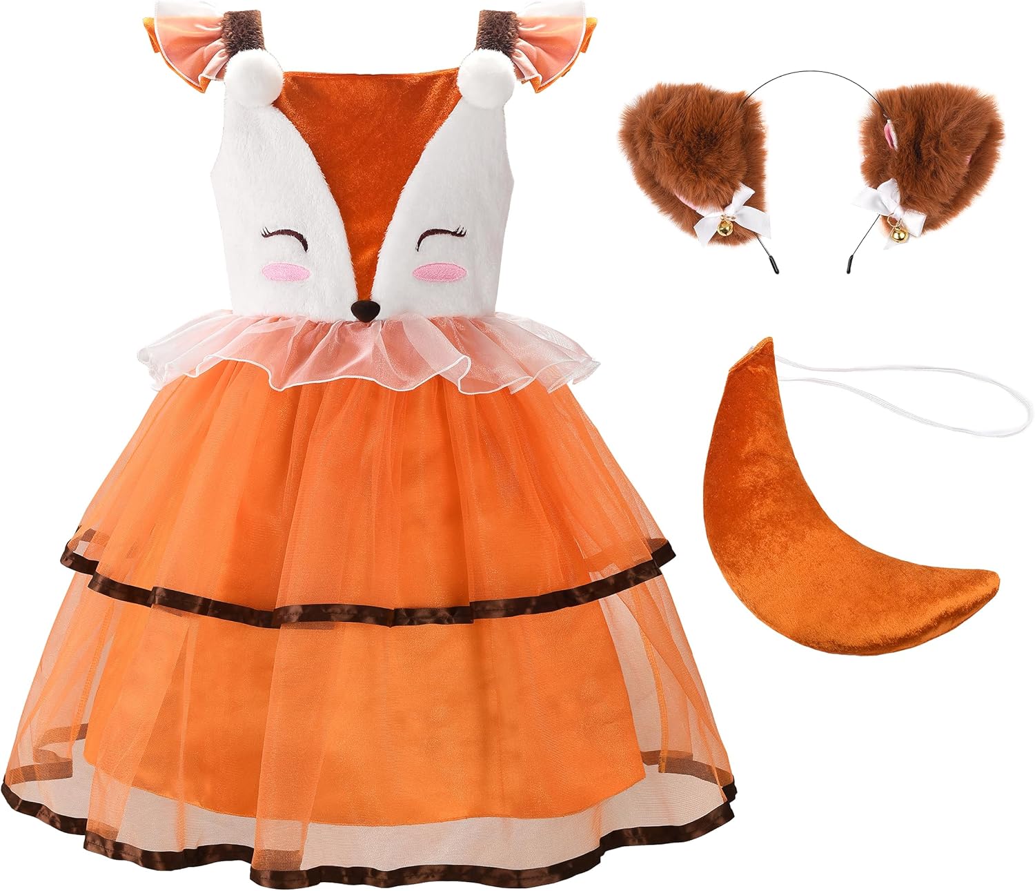 ReliBeauty Costume Volpe Bambina 3-12 Anni - immagine 1