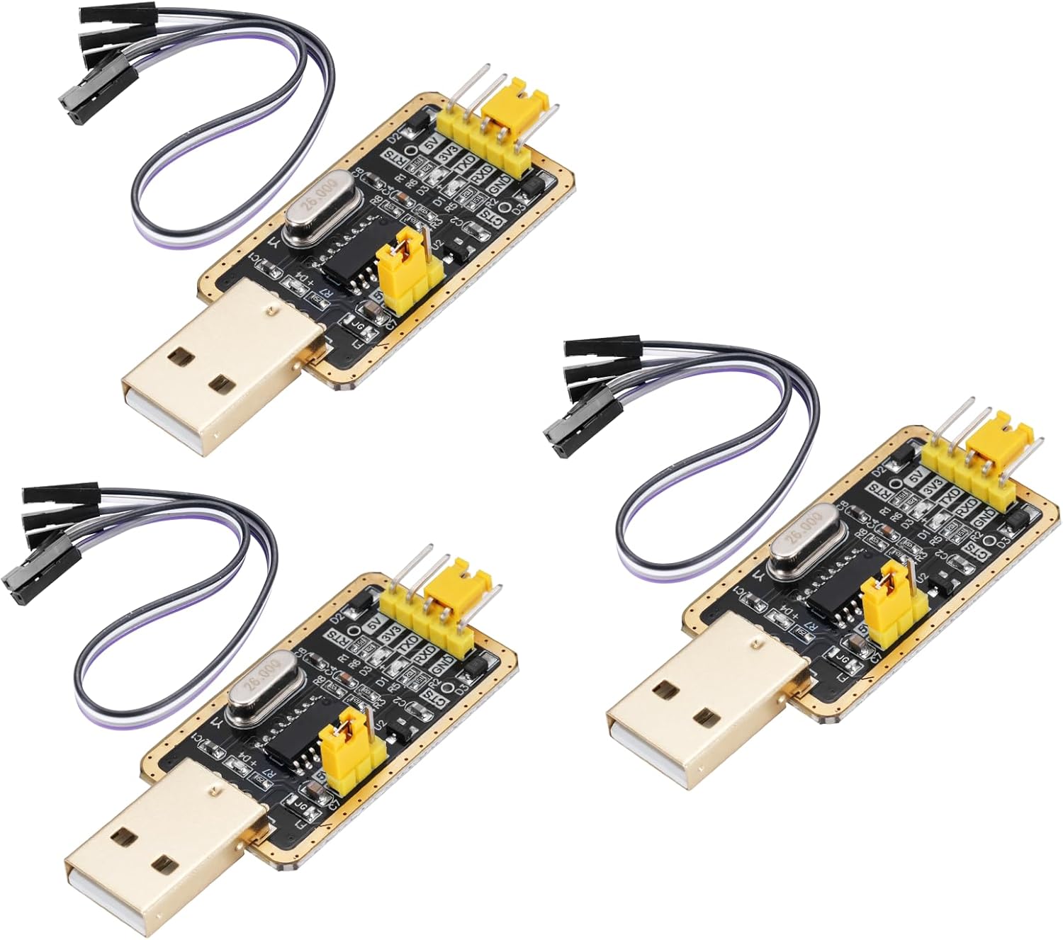 3 Adattatori USB UART-TTL CH340G con Convertitore - immagine 1