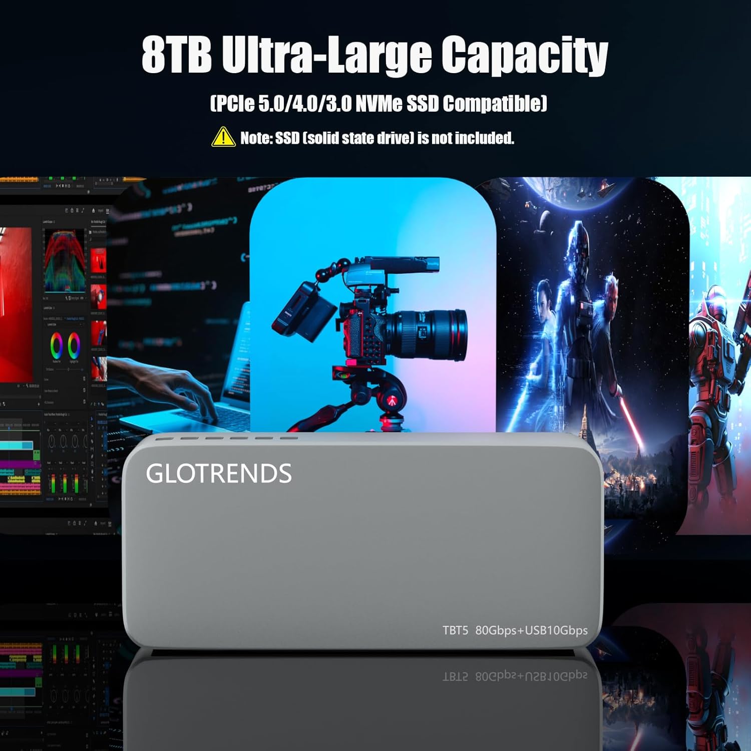 Glotrends EM6002 Case SSD NVMe M.2 80 Gbps - immagine 5