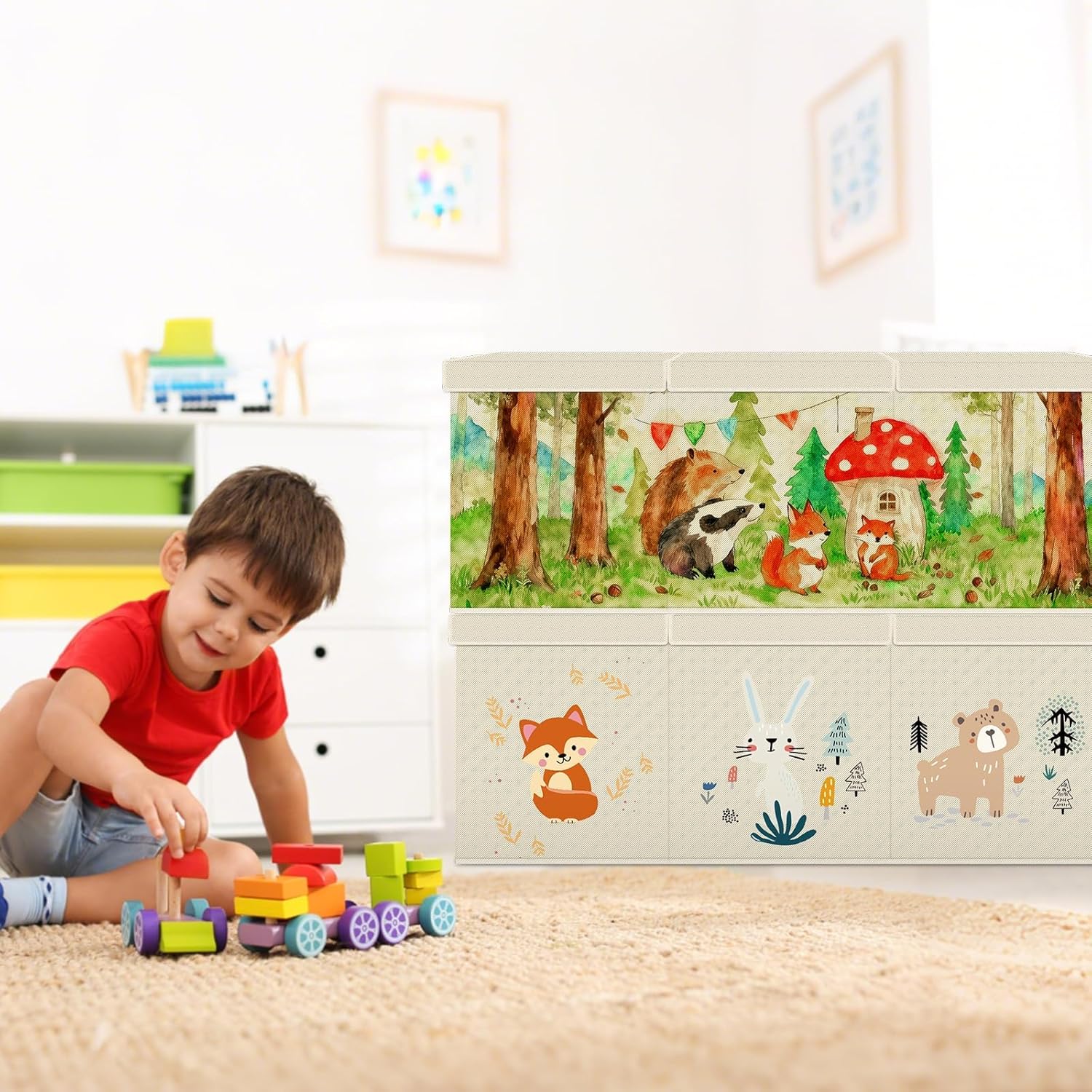 Scatola di Giocattoli Large con Coperchio Ribalta 130L - immagine 2