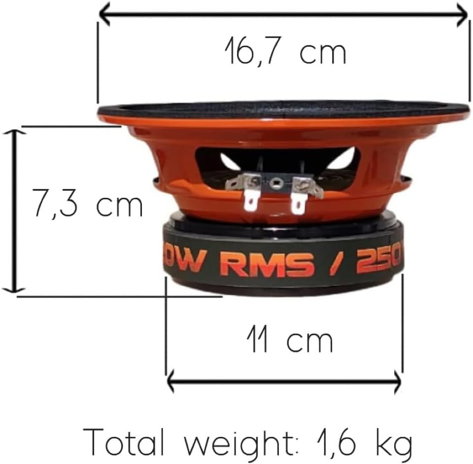 Sp Audio 2 SP6.5CM Midrange 16,5cm 120W RMS (Coppia) - immagine 3